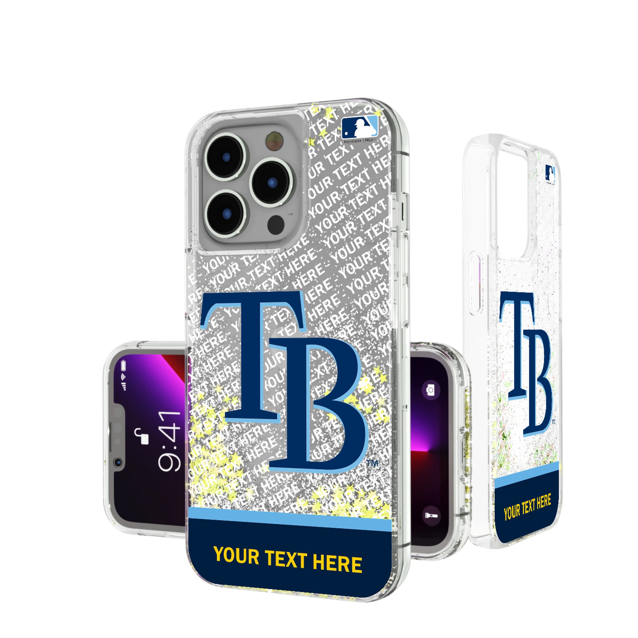 Tampa Bay Rays Personalized EndZone Plus iPhone Glitter Phone Case for Apple iPhone