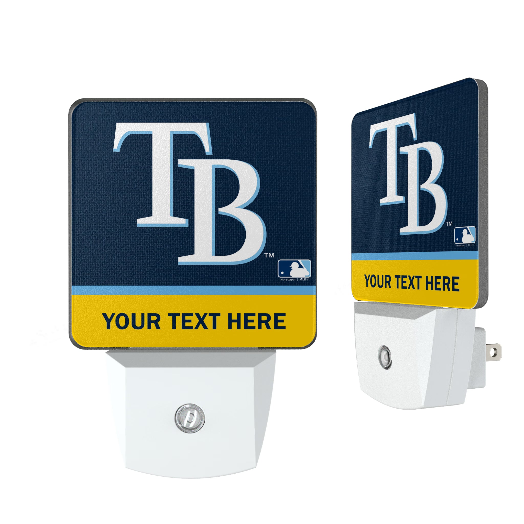 Tampa Bay Rays Personalized Endzone Solid Night Light 2-Pack