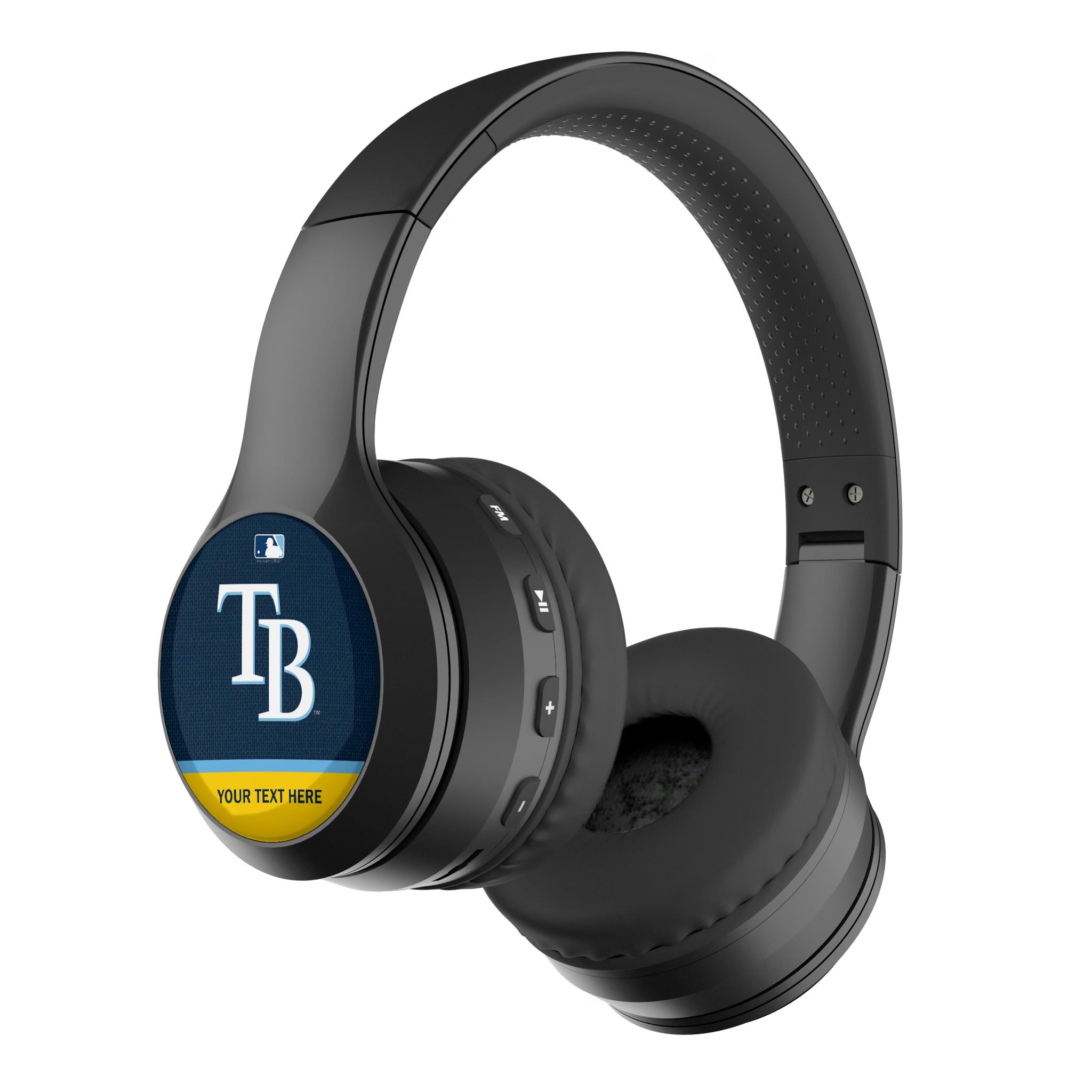 Tampa Bay Rays Personalized Endzone Solid Wireless Over-Ear BT Headphones With Case