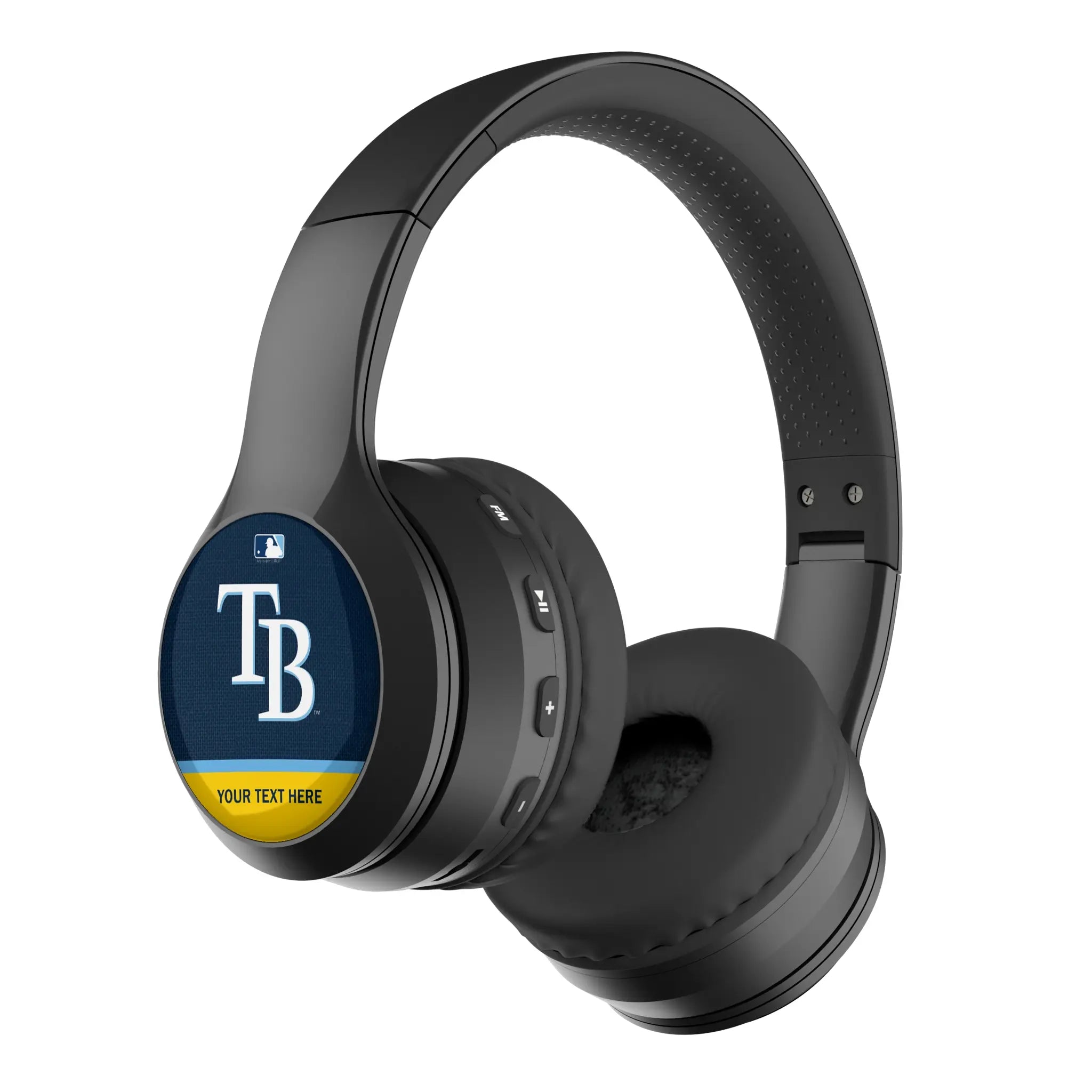 Tampa Bay Rays Personalized Endzone Solid Wireless Over-Ear BT Headphones With Case