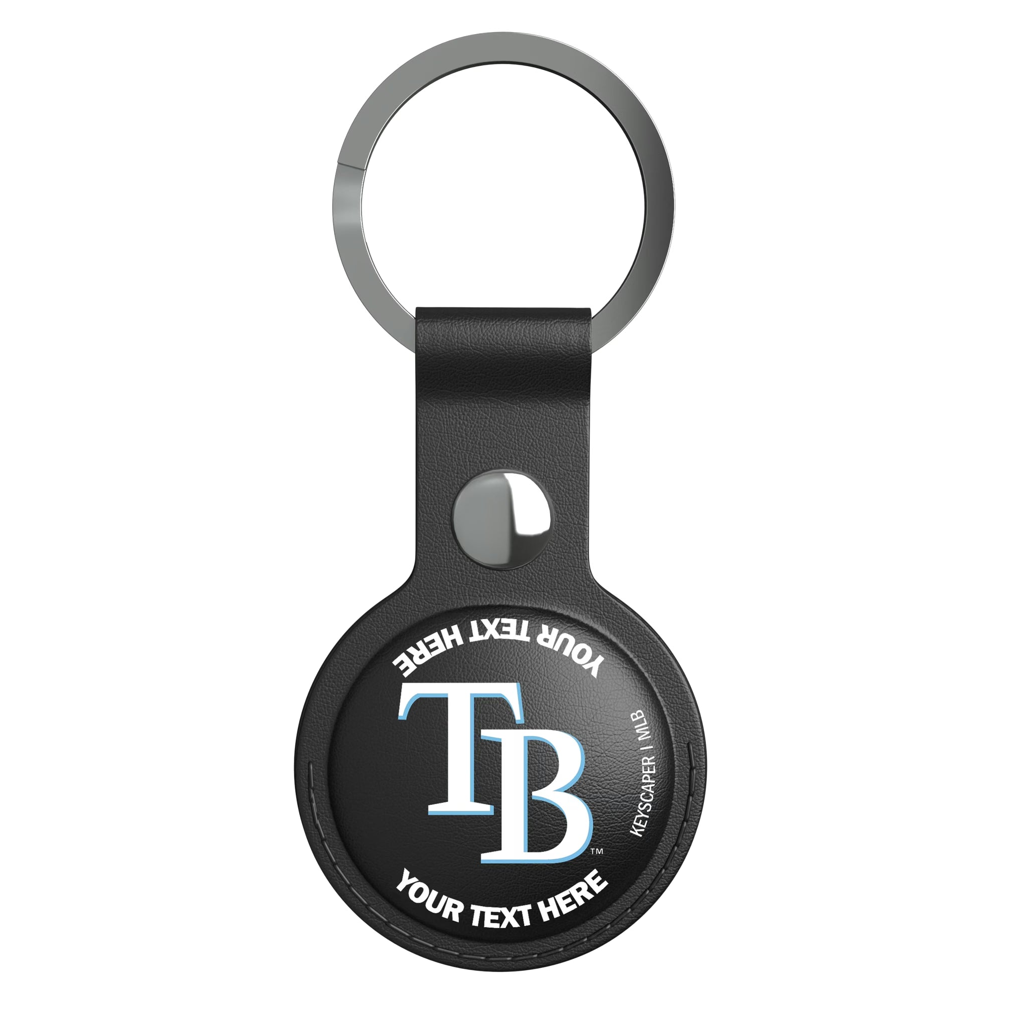 Tampa Bay Rays Personalized Insignia AirTag Black Airtag Holder