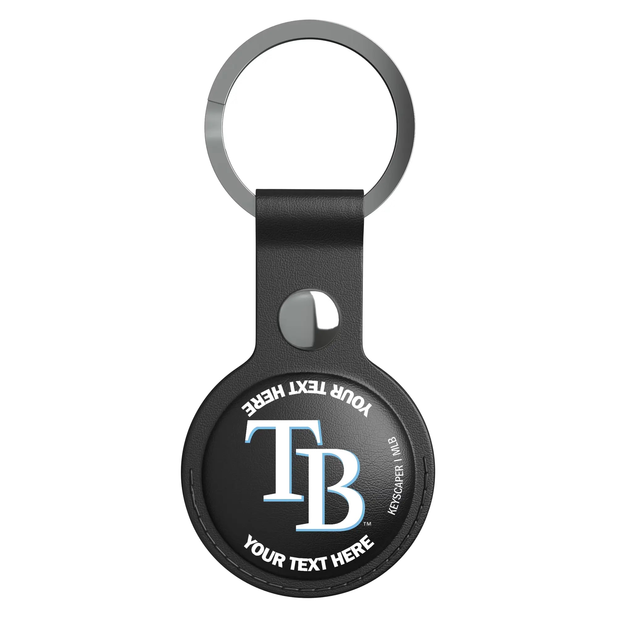 Tampa Bay Rays Personalized Insignia AirTag Black Airtag Holder