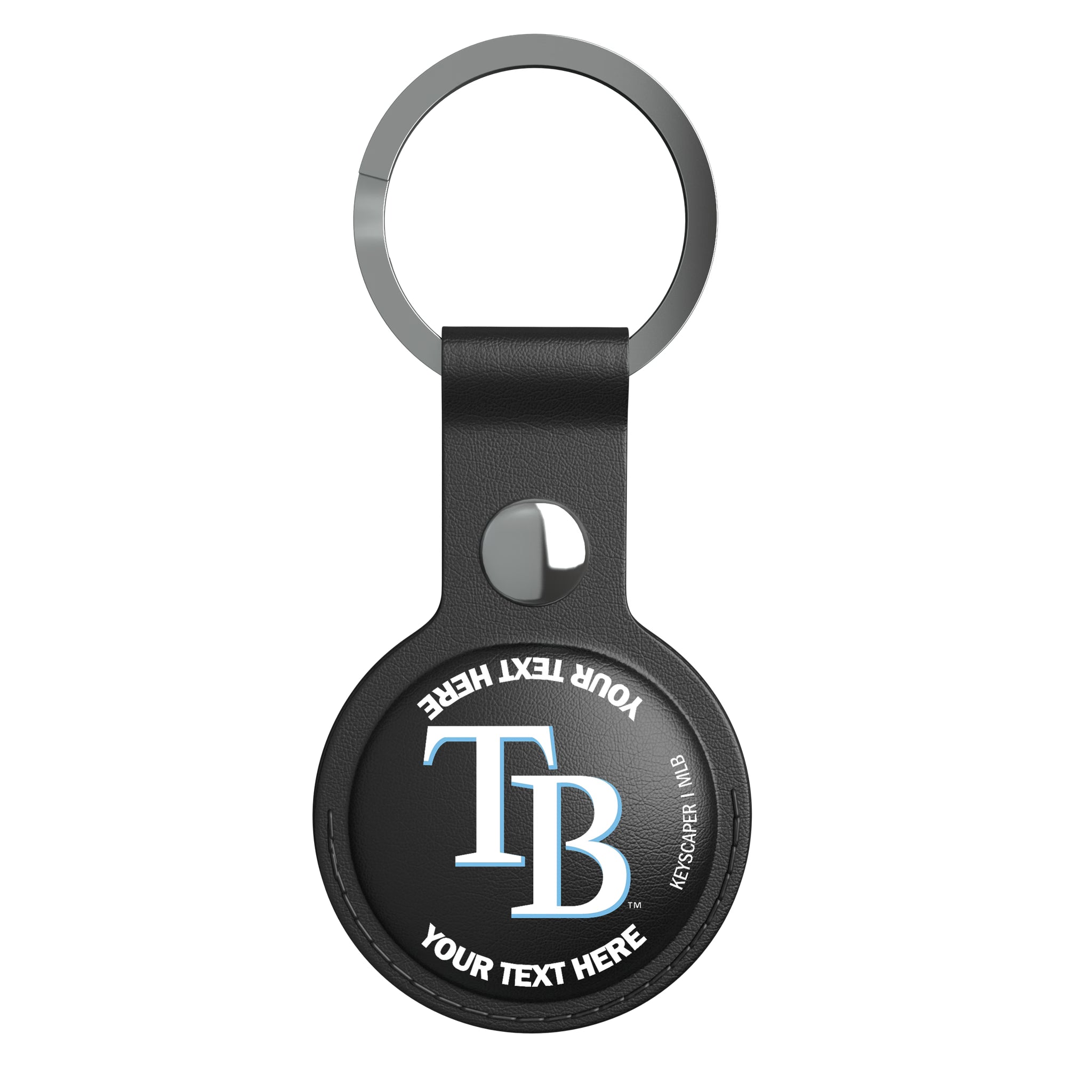Tampa Bay Rays Personalized Insignia AirTag Black Airtag Holder
