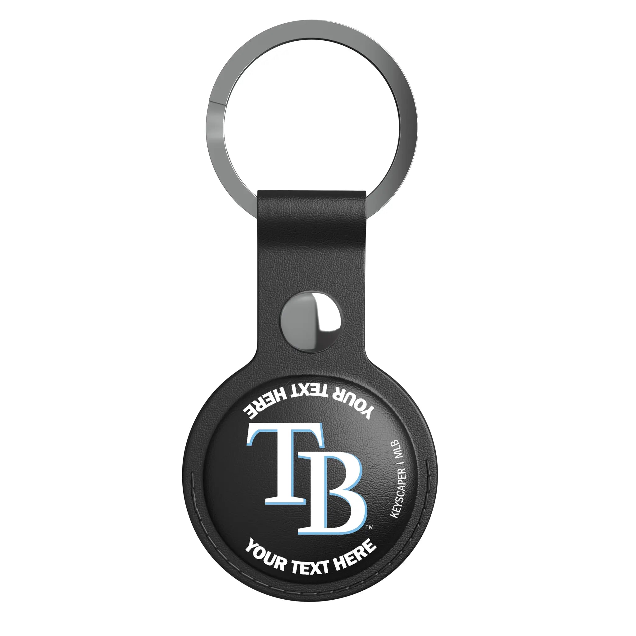 Tampa Bay Rays Personalized Insignia AirTag Black Airtag Holder