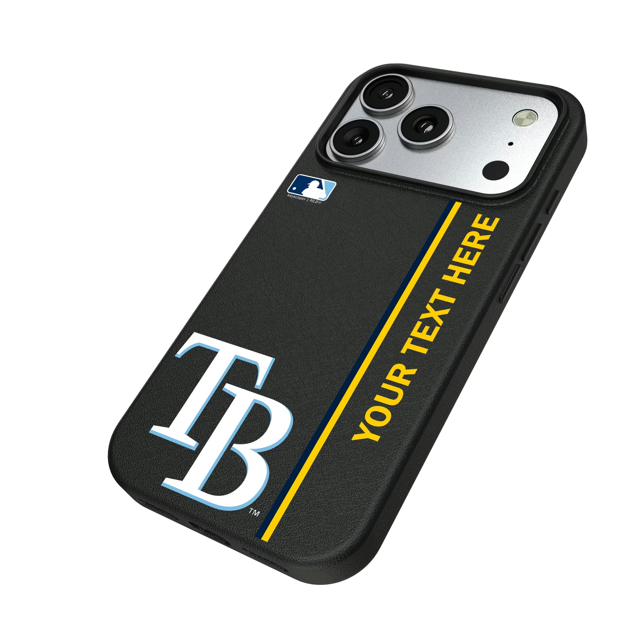 Tampa Bay Rays Personalized Sidebard iPhone MagSafe Compatible Phone Case for Apple iPhone - Isometric View#Device_iPhone 17 Pro
