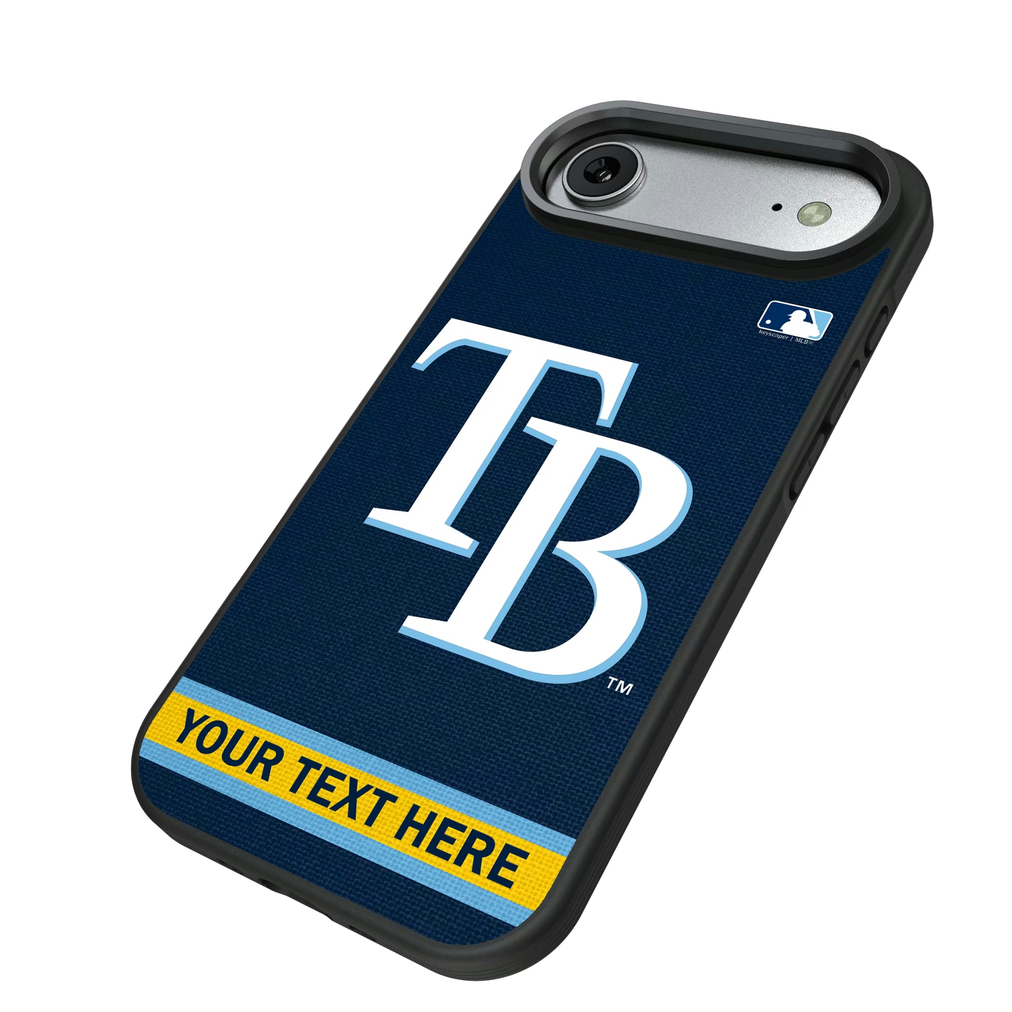 Tampa Bay Rays Personalized Stripe iPhone Bump Phone Case for Apple iPhone - Isometric View#Device_iPhone Air