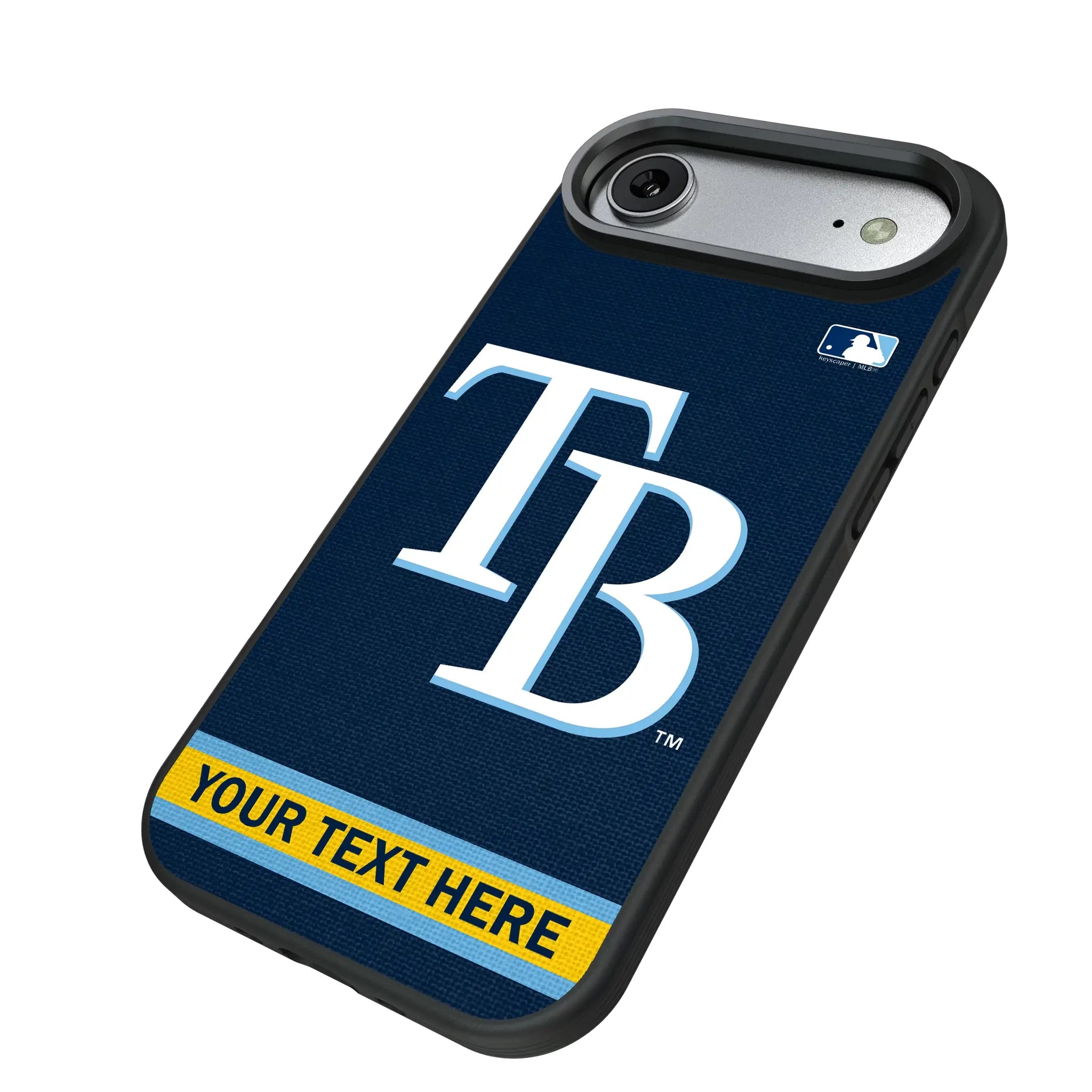 Tampa Bay Rays Personalized Stripe iPhone Bump Phone Case for Apple iPhone - Isometric View#Device_iPhone Air