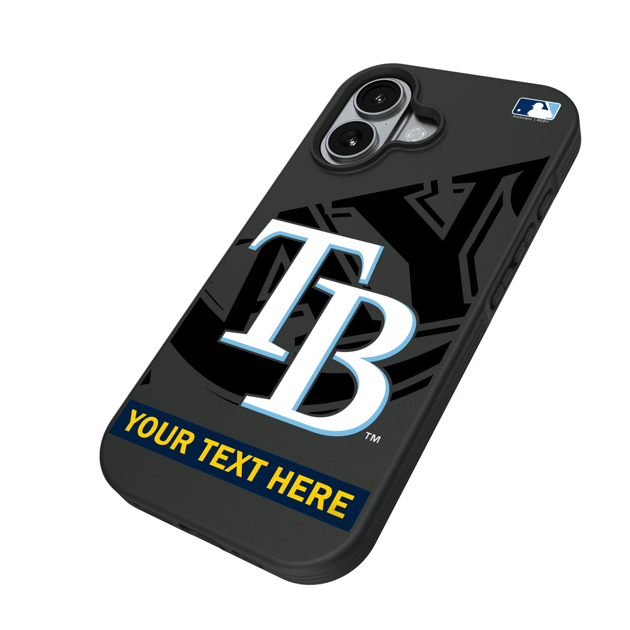 Tampa Bay Rays Personalized Tilt iPhone Bump Phone Case for Apple iPhone - Isometric View#Device_iPhone 17