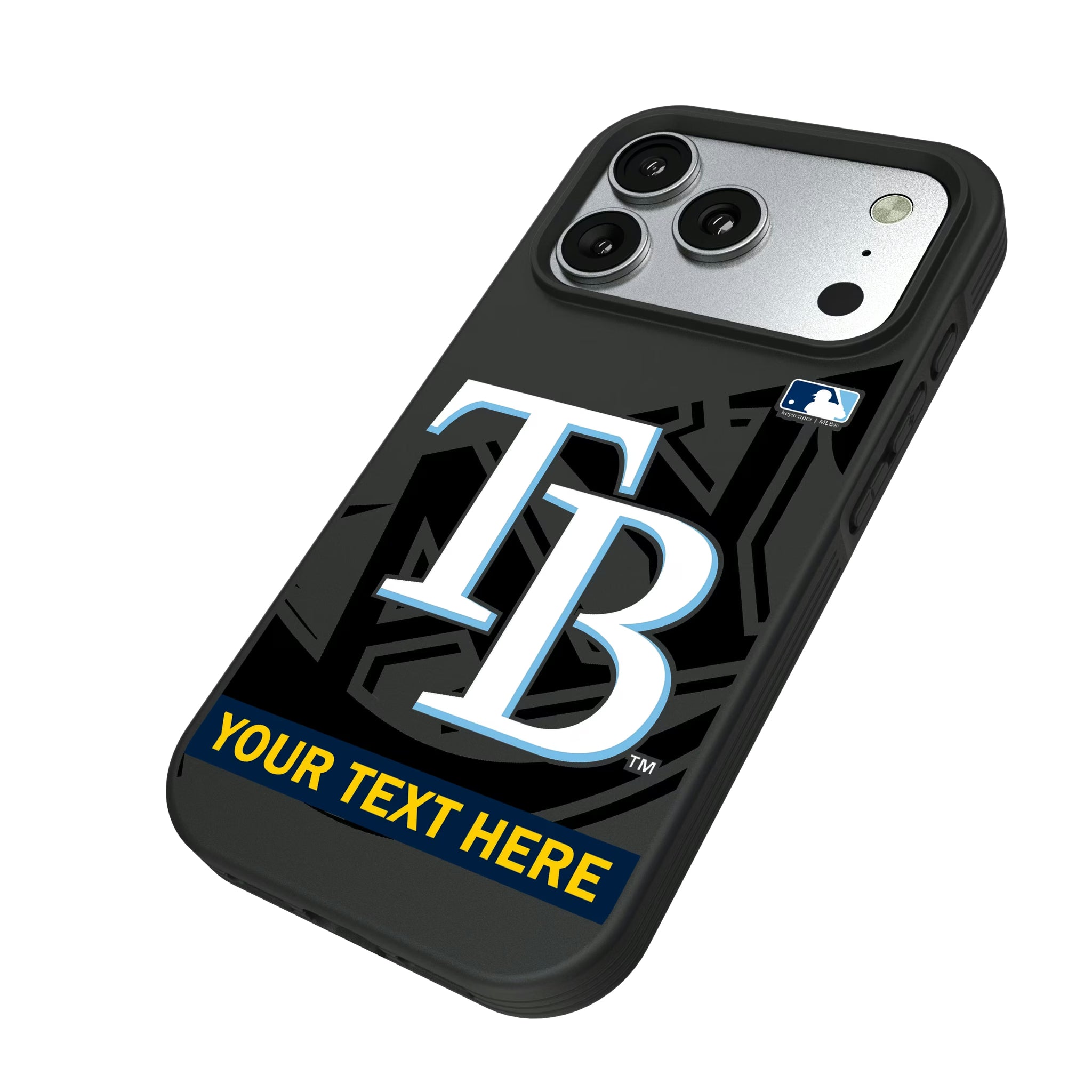 Tampa Bay Rays Personalized Tilt iPhone Bump Phone Case for Apple iPhone - Isometric View#Device_iPhone 17 Pro