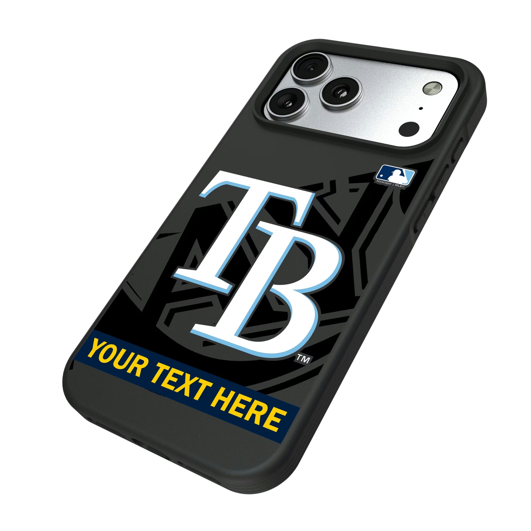 Tampa Bay Rays Personalized Tilt iPhone Bump Phone Case for Apple iPhone - Isometric View#Device_iPhone 17 Pro Max