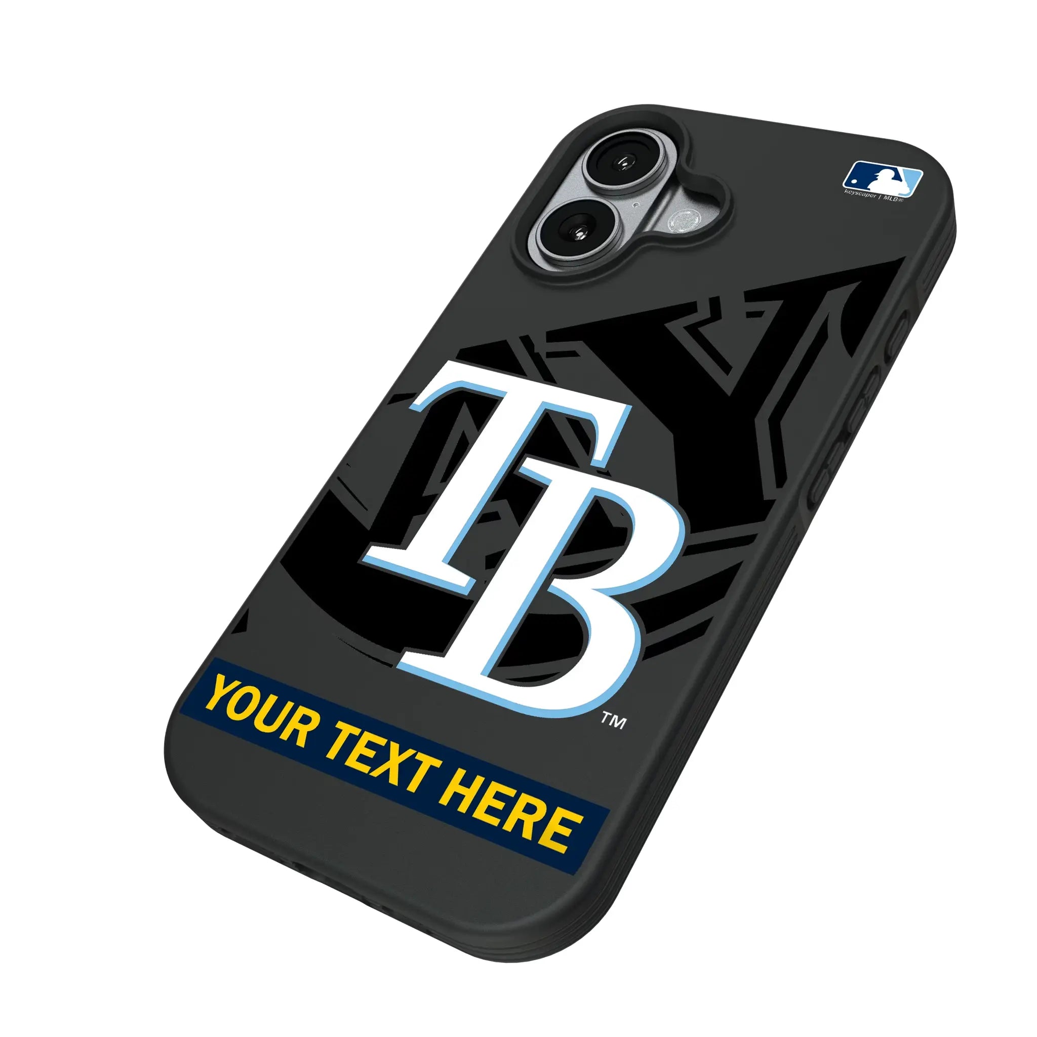 Tampa Bay Rays Personalized Tilt iPhone Bump Phone Case for Apple iPhone - Isometric View#Device_iPhone 17