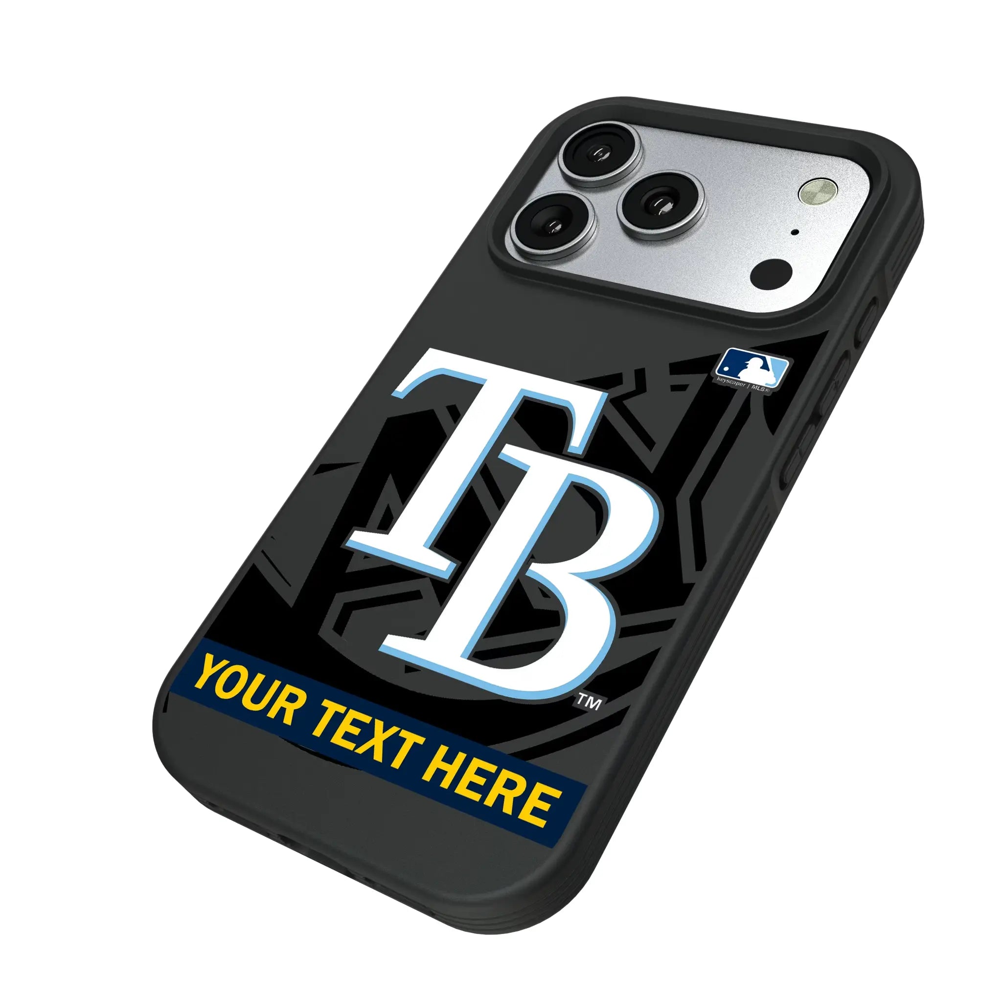Tampa Bay Rays Personalized Tilt iPhone Bump Phone Case for Apple iPhone - Isometric View#Device_iPhone 17 Pro