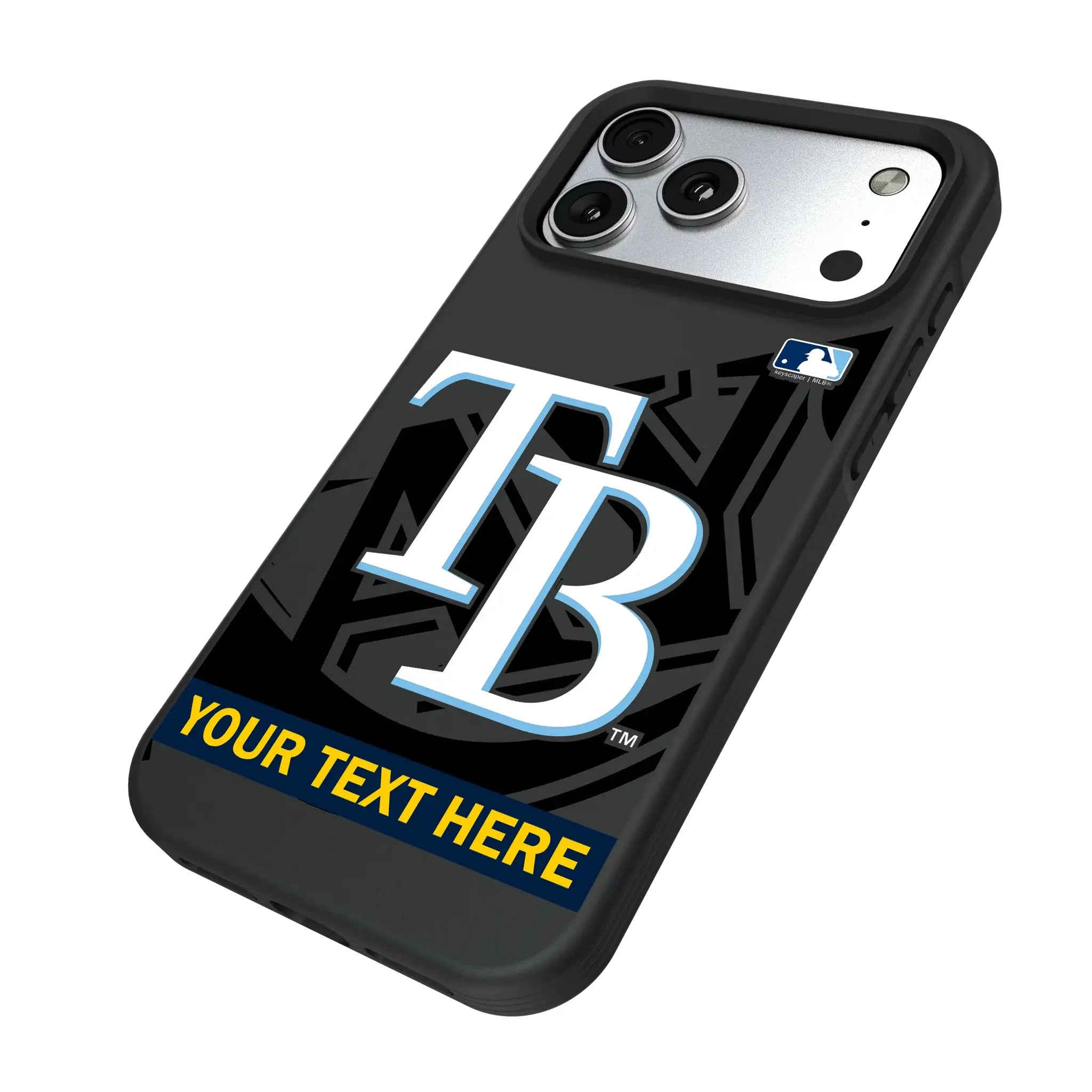 Tampa Bay Rays Personalized Tilt iPhone Bump Phone Case for Apple iPhone - Isometric View#Device_iPhone 17 Pro Max