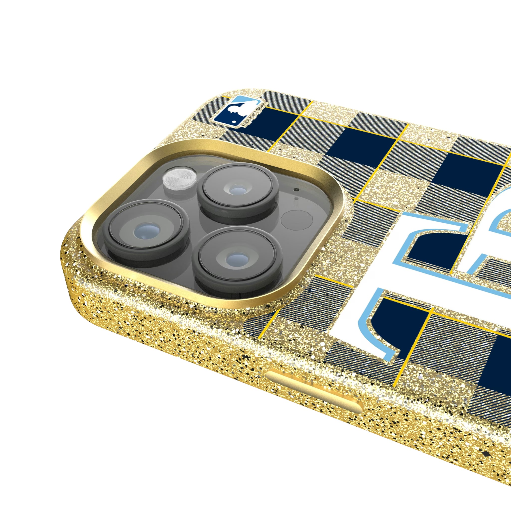 Tampa Bay Rays Plaid iPhone Bling Phone Case for Apple iPhone - Detail