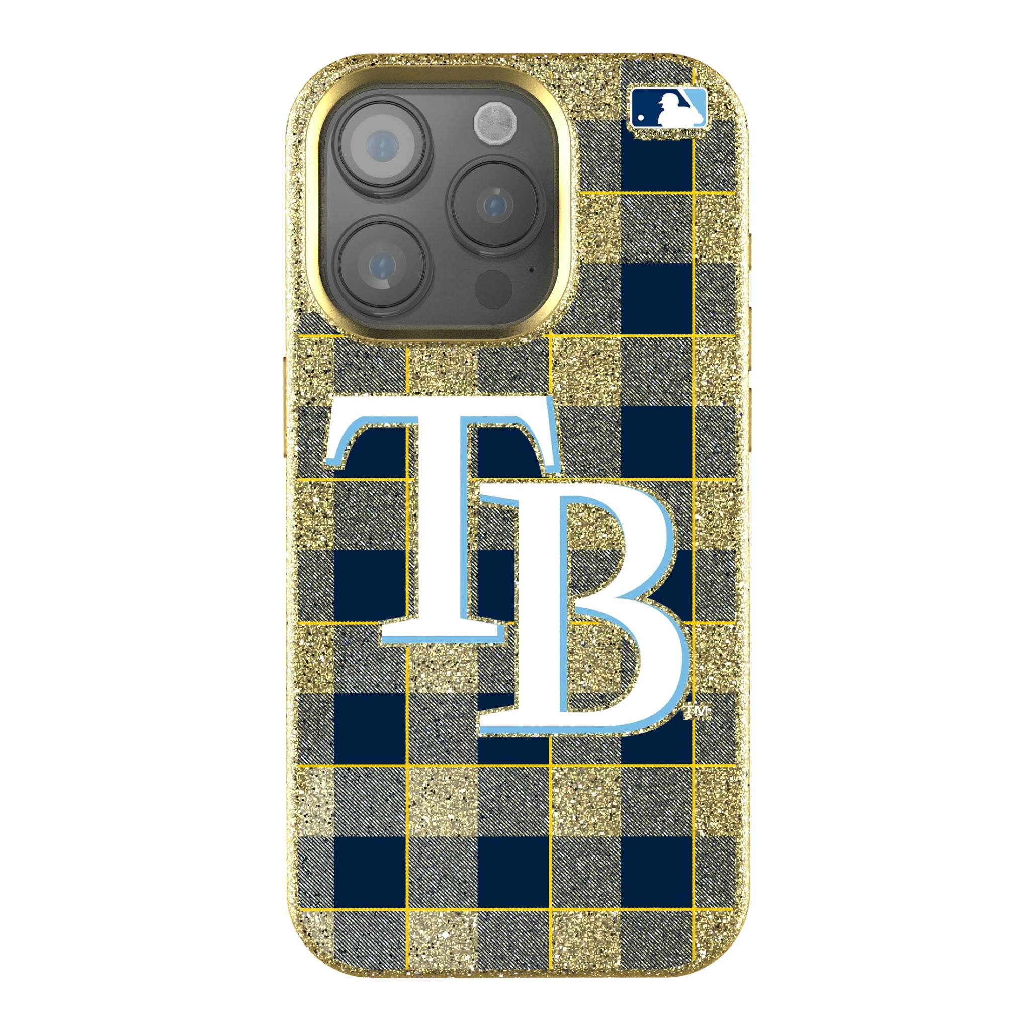Tampa Bay Rays Plaid iPhone Bling Phone Case for Apple iPhone