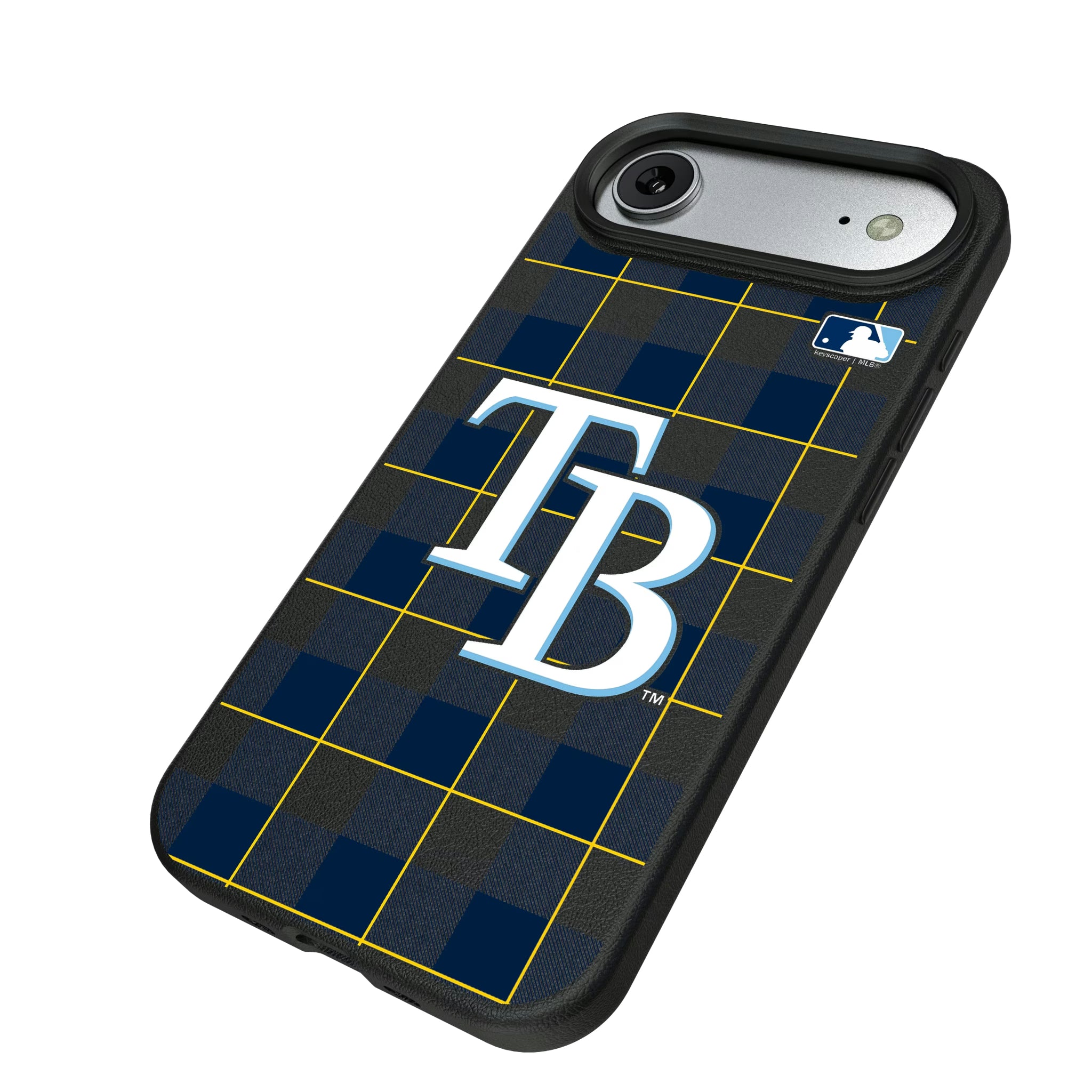 Tampa Bay Rays Plaid iPhone MagSafe Compatible Phone Case for Apple iPhone - Isometric View#Device_iPhone Air