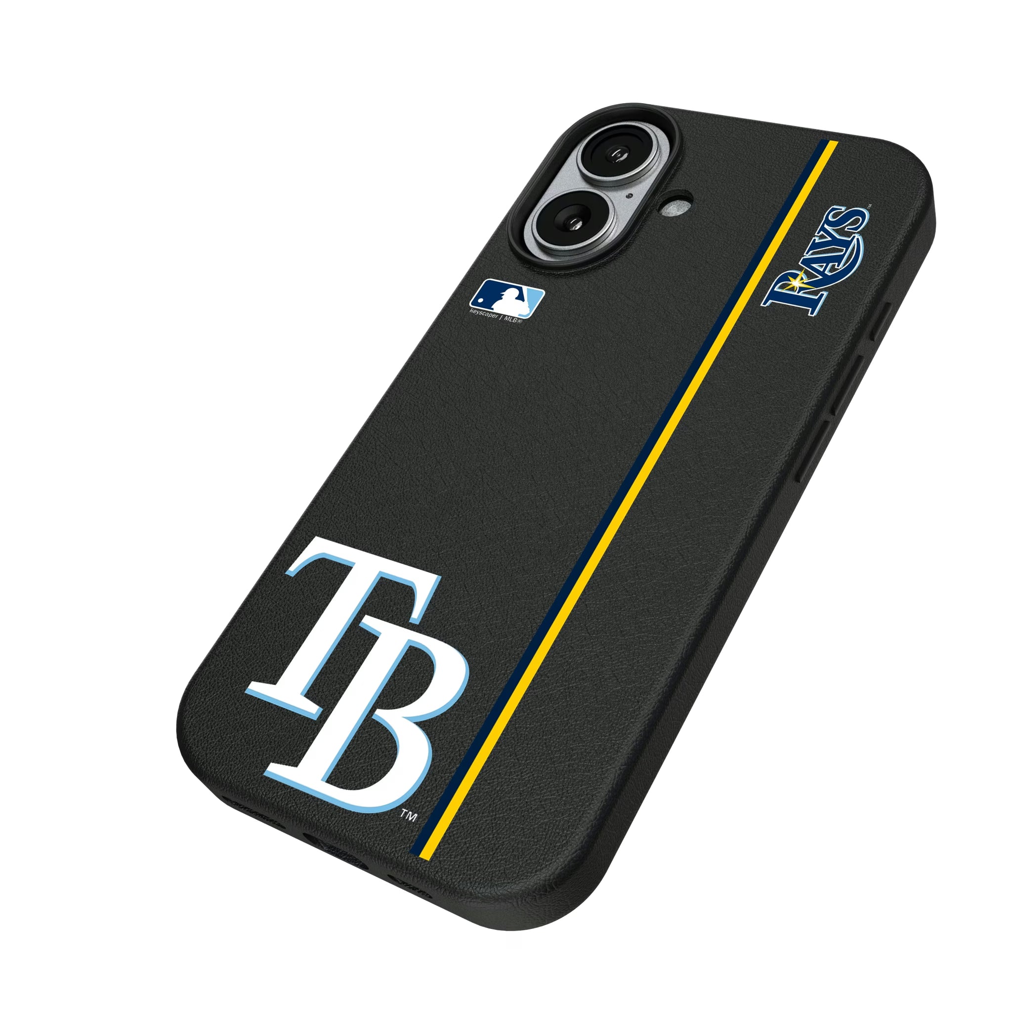 Tampa Bay Rays Sidebar iPhone MagSafe Compatible Phone Case for Apple iPhone - Isometric View#Device_iPhone 17