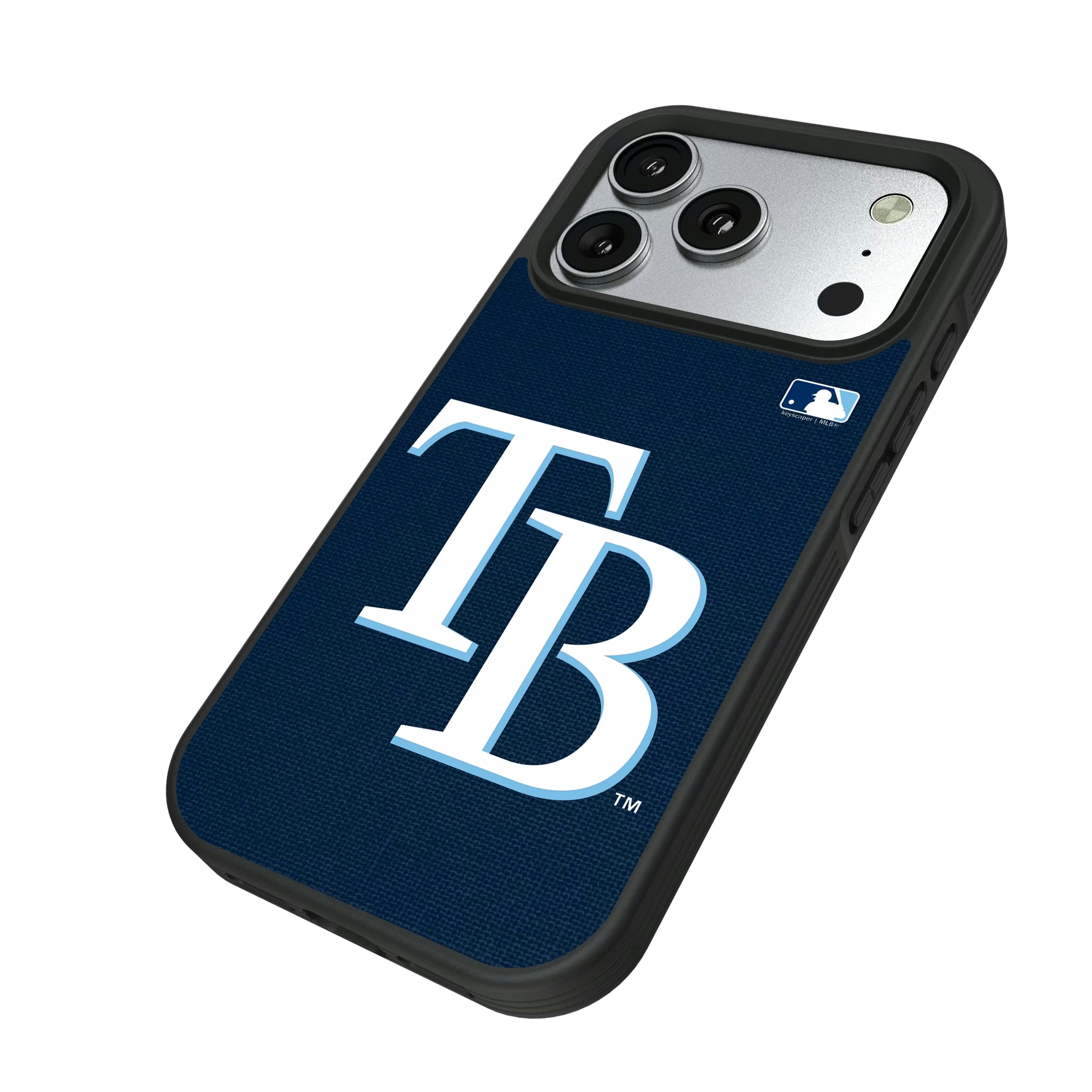 Tampa Bay Rays Solid iPhone Bump Phone Case for Apple iPhone - Isometric View#Device_iPhone 17 Pro