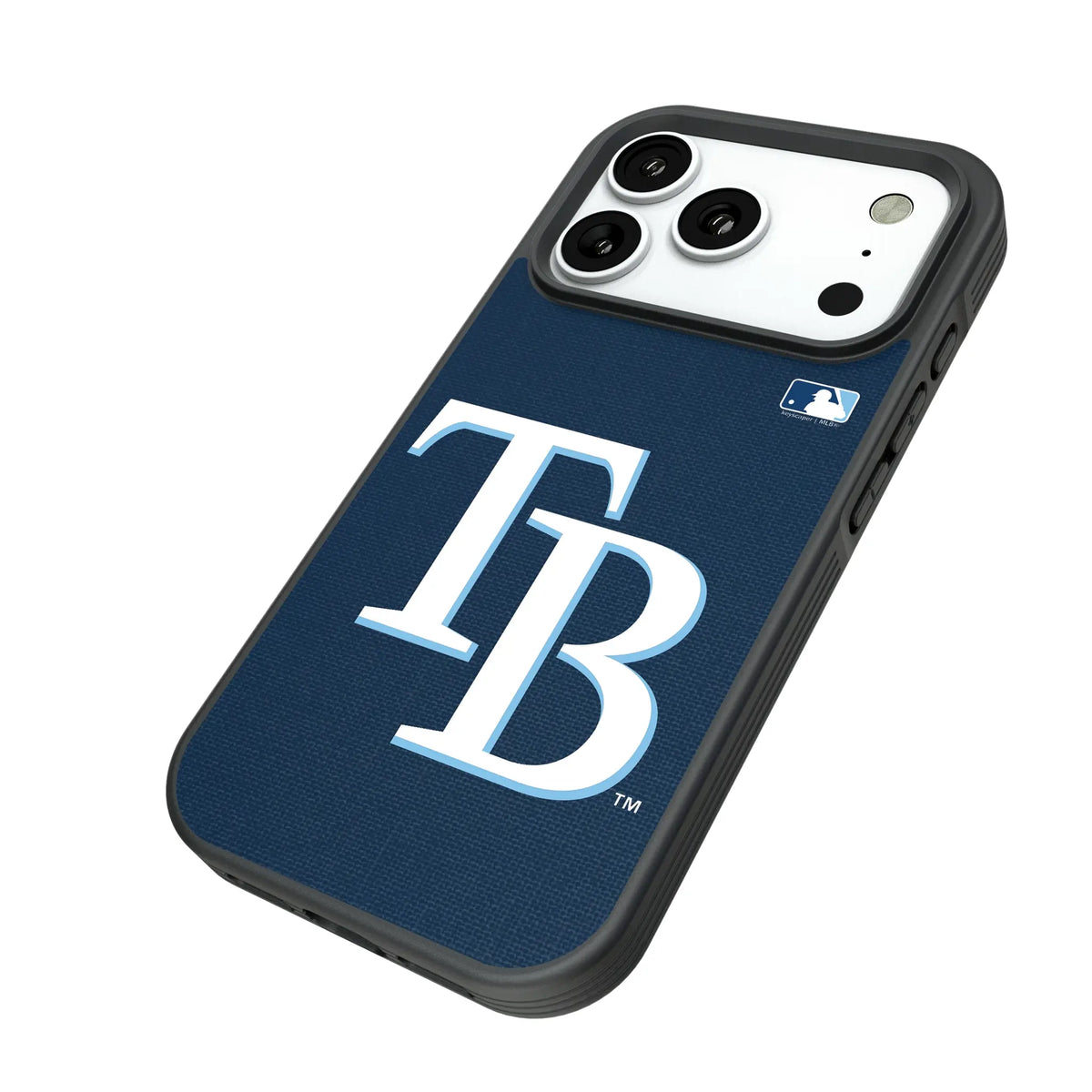 Tampa Bay Rays Solid iPhone Bump Phone Case for Apple iPhone - Isometric View#Device_iPhone 18 Pro