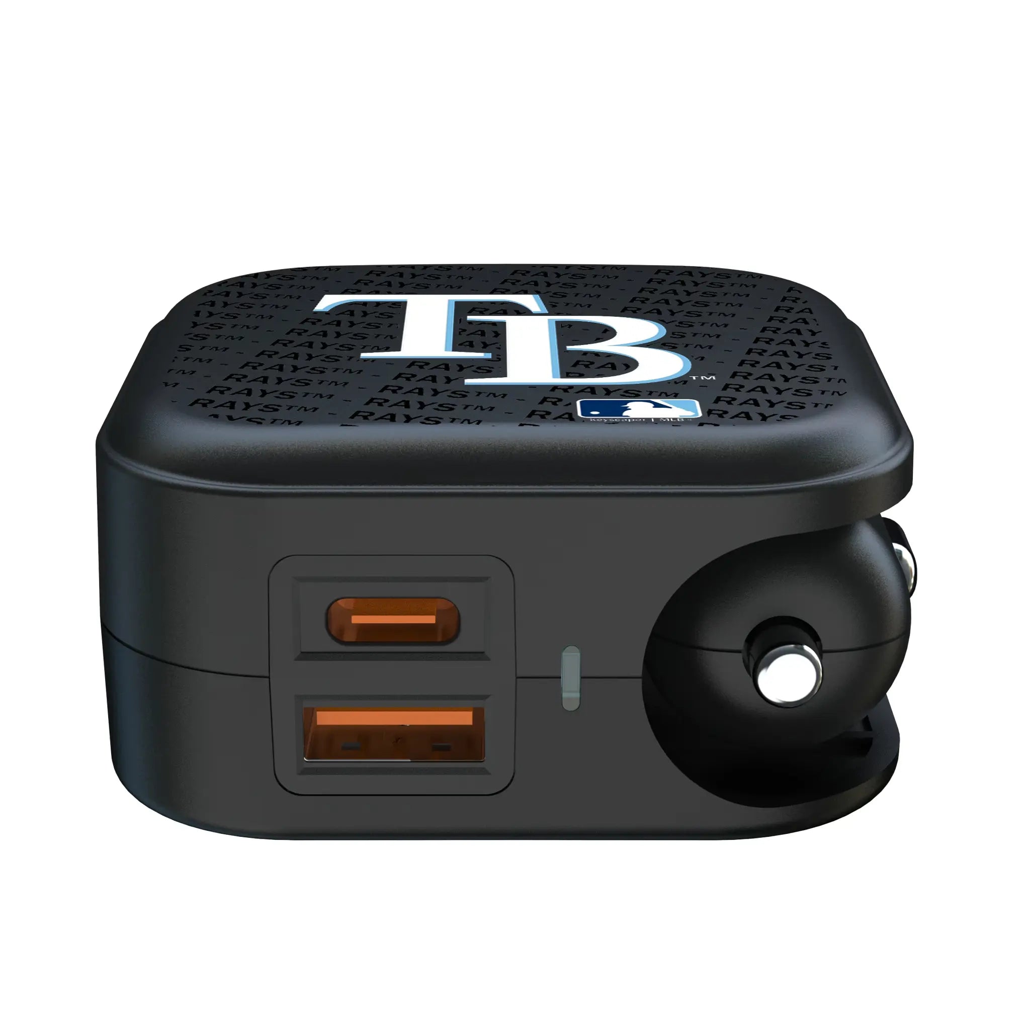 Tampa Bay Rays Text Backdrop 2 in 1 USB A/C Charger