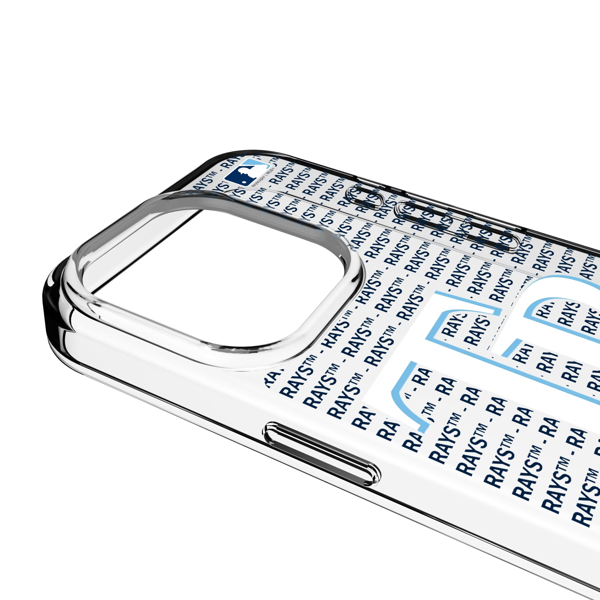 Tampa Bay Rays Text Backdrop iPhone Clear Phone Case for Apple iPhone - Detail