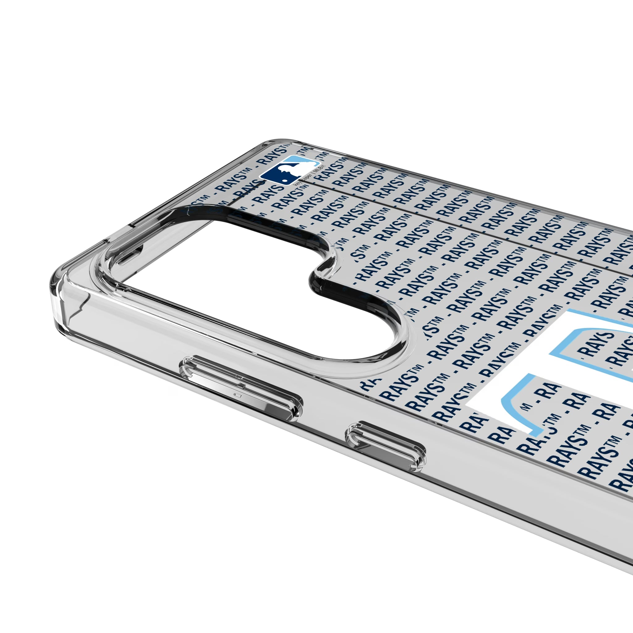 Tampa Bay Rays Text Backdrop Galaxy Clear Phone Case for Samsung Galaxy - Detail