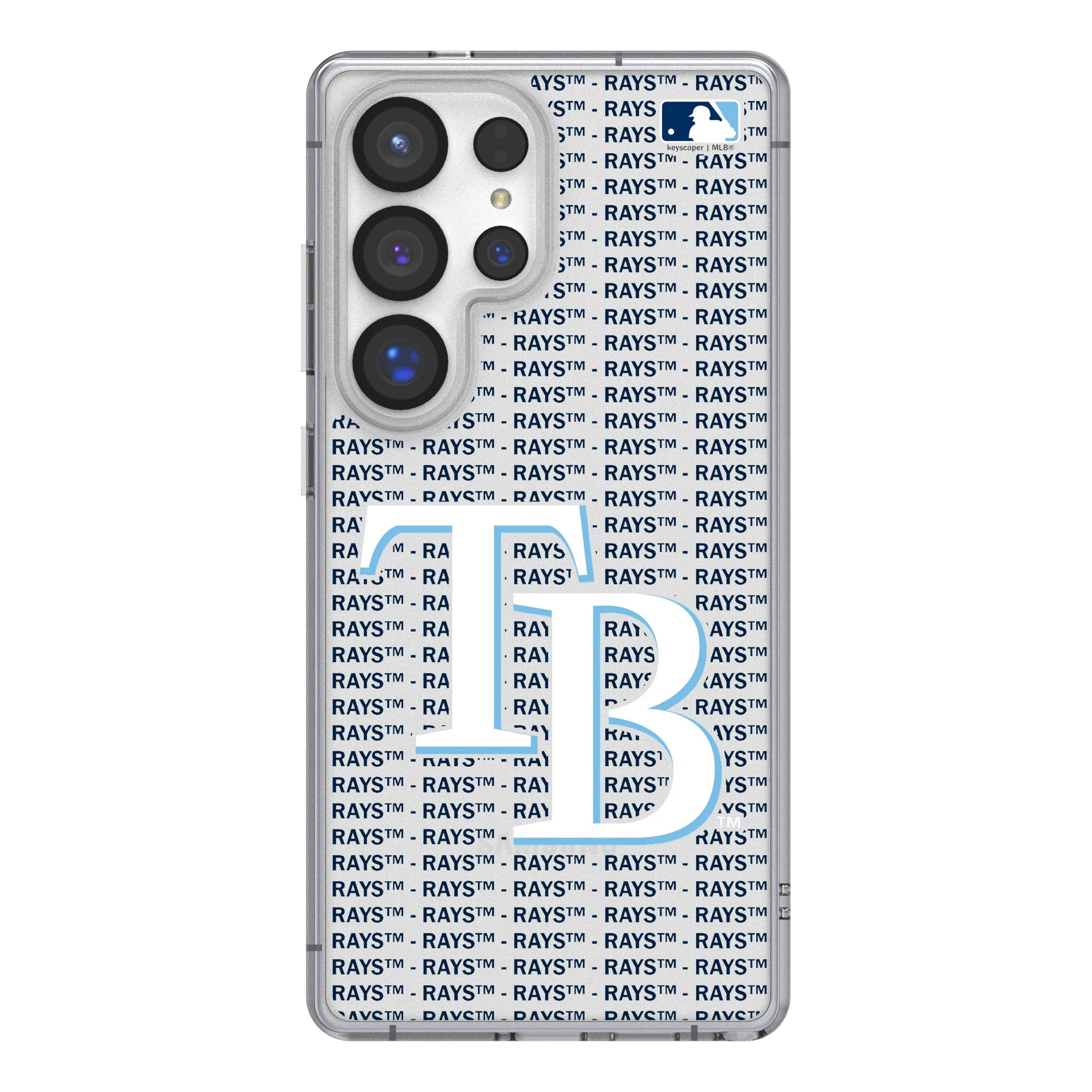 Tampa Bay Rays Text Backdrop Galaxy Clear Phone Case for Samsung Galaxy