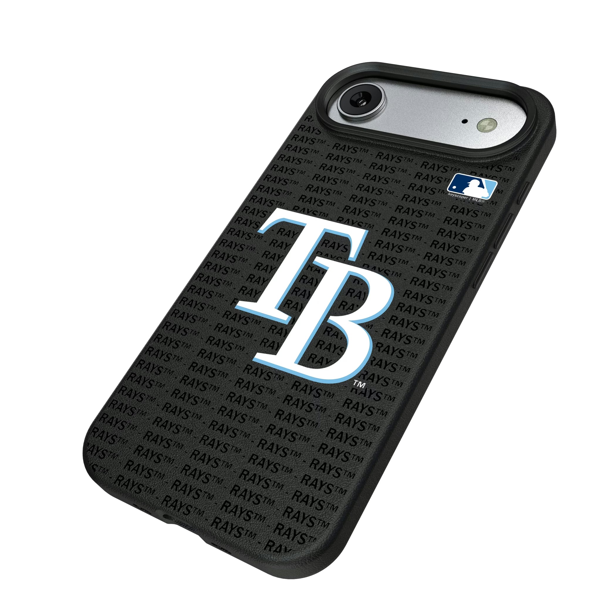 Tampa Bay Rays Text Backdrop iPhone MagSafe Compatible Phone Case for Apple iPhone - Isometric View#Device_iPhone Air