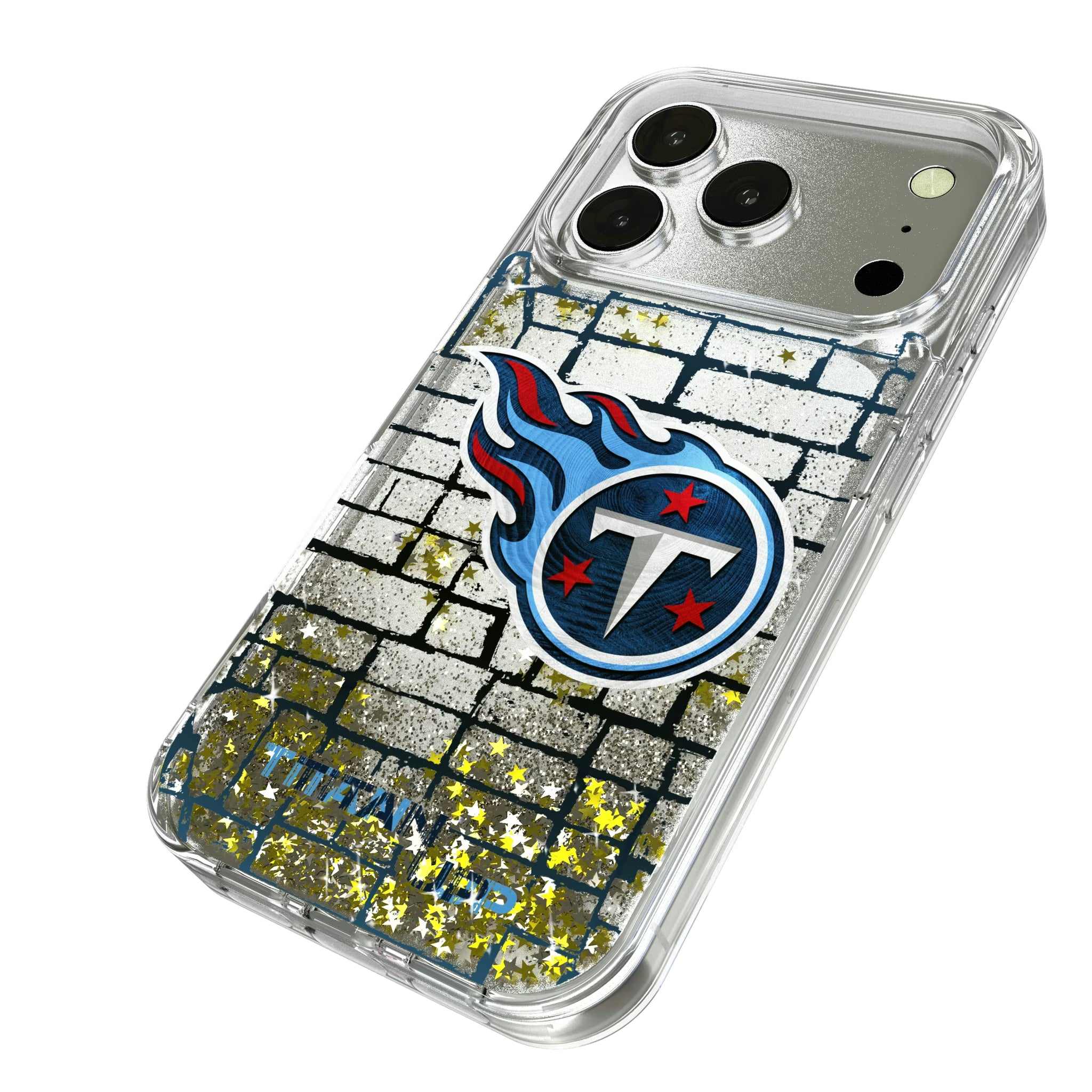 Tennessee Titans Brick iPhone Glitter Phone Case for Apple iPhone - Isometric View