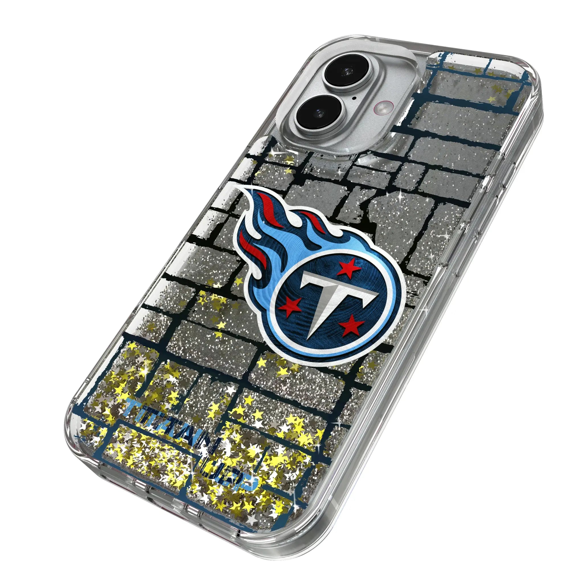 Tennessee Titans Brick iPhone Glitter Phone Case for Apple iPhone - Isometric View