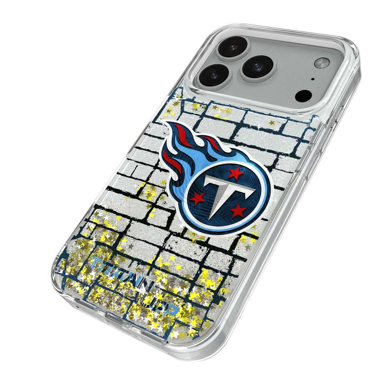 Tennessee Titans Brick iPhone Glitter Phone Case for Apple iPhone - Isometric View#Device_iPhone 18 Pro
