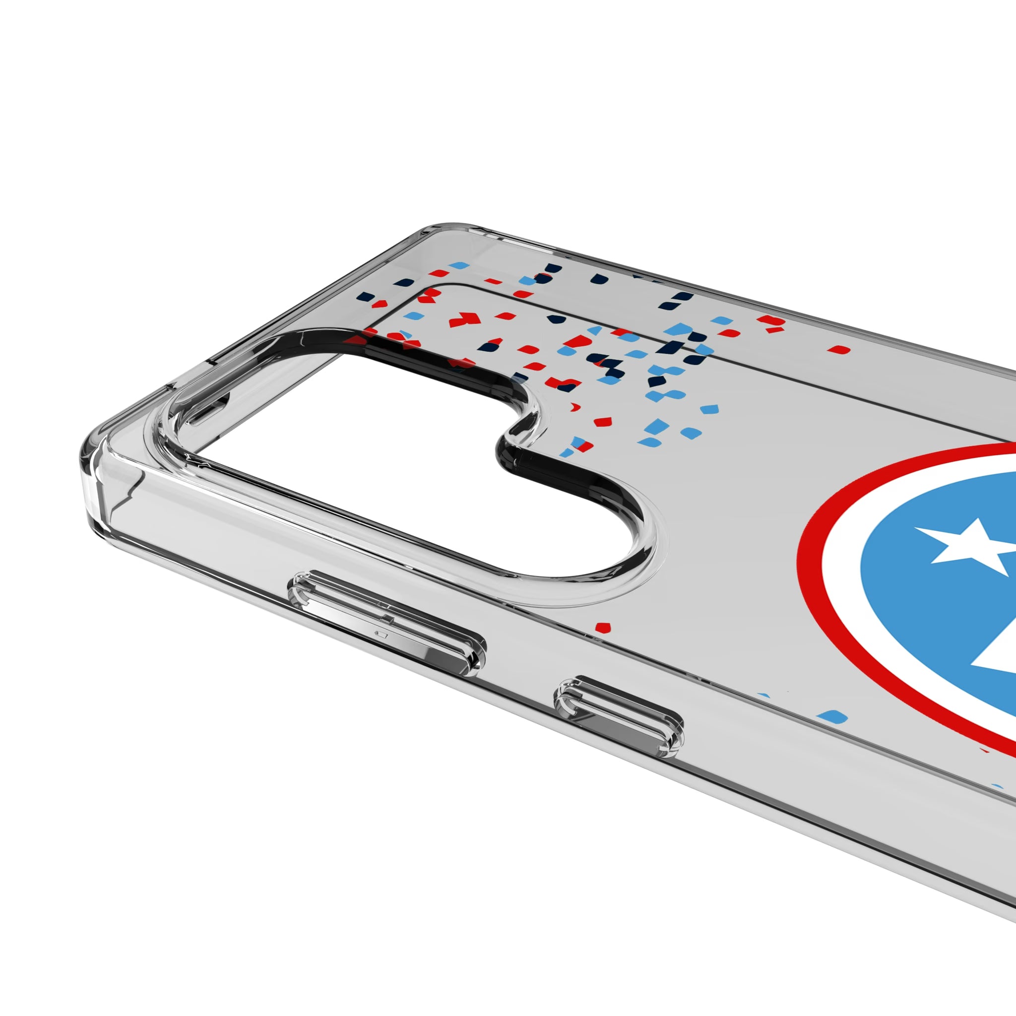 Tennessee Titans Confetti Galaxy Clear Phone Case for Samsung Galaxy - Detail