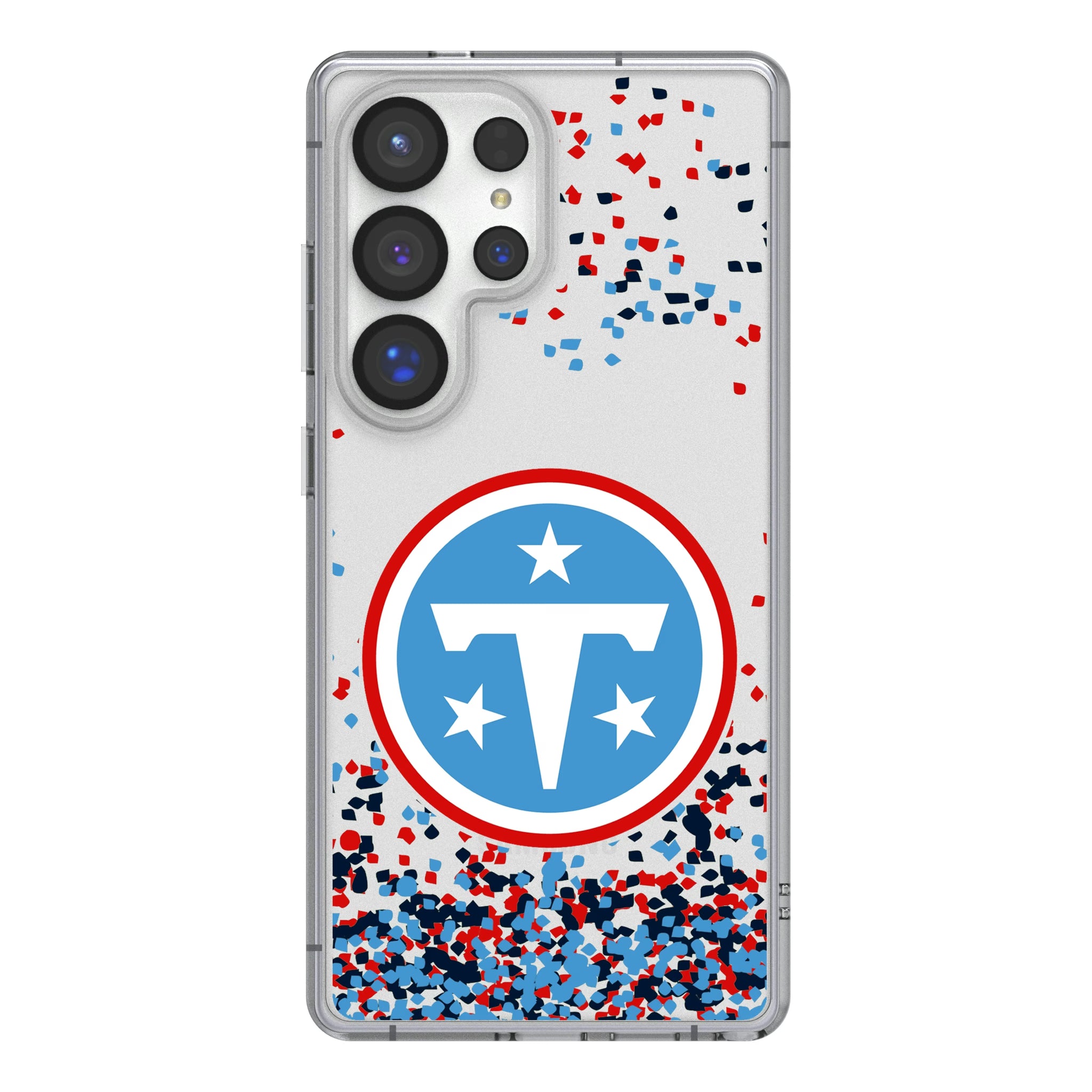 Tennessee Titans Confetti Galaxy Clear Phone Case for Samsung Galaxy