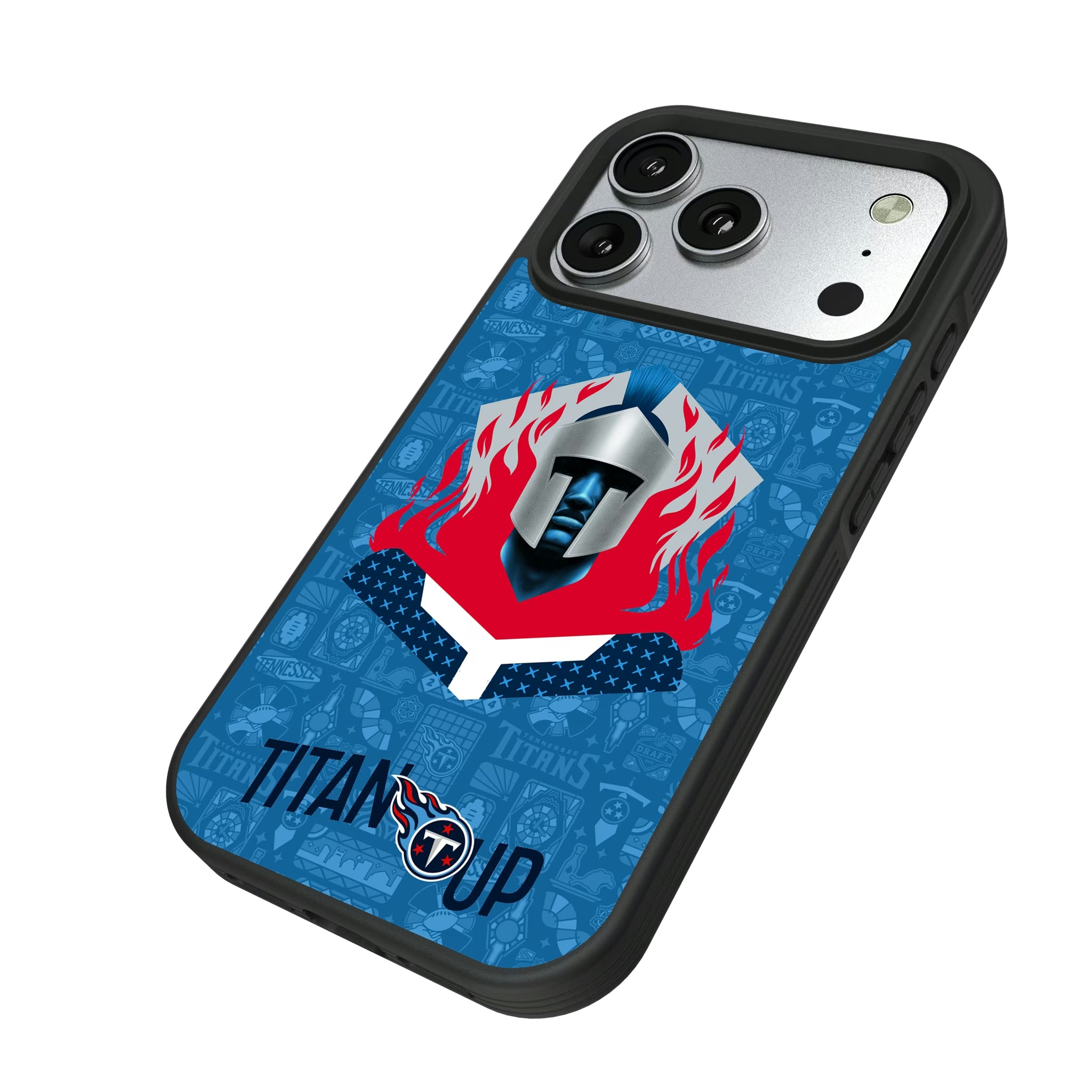 Tennessee Titans Deco iPhone Bump Phone Case for Apple iPhone - Isometric View#Device_iPhone 17 Pro