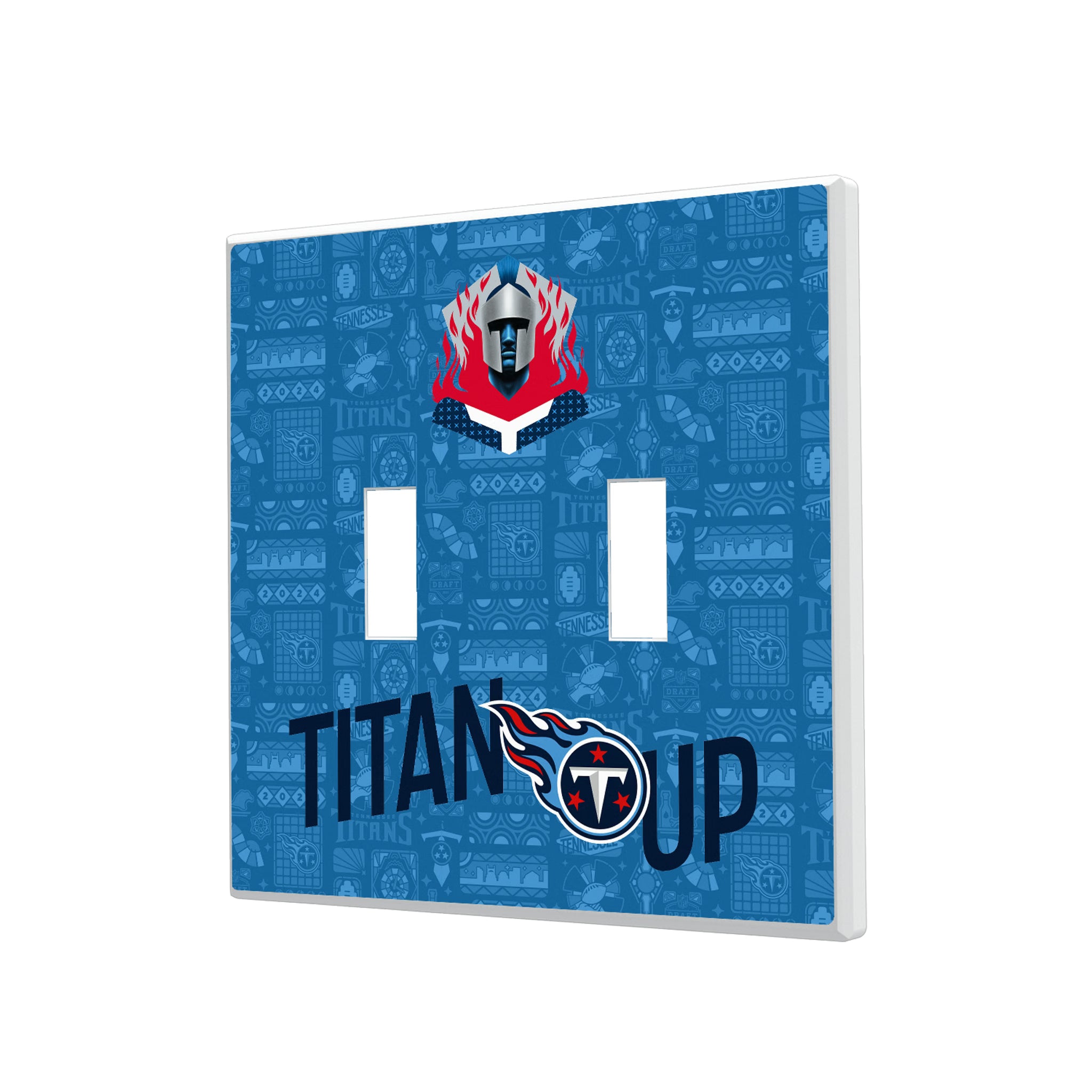 Tennessee Titans Deco Hidden-Screw Light Switch Plate#Style_Double Toggle