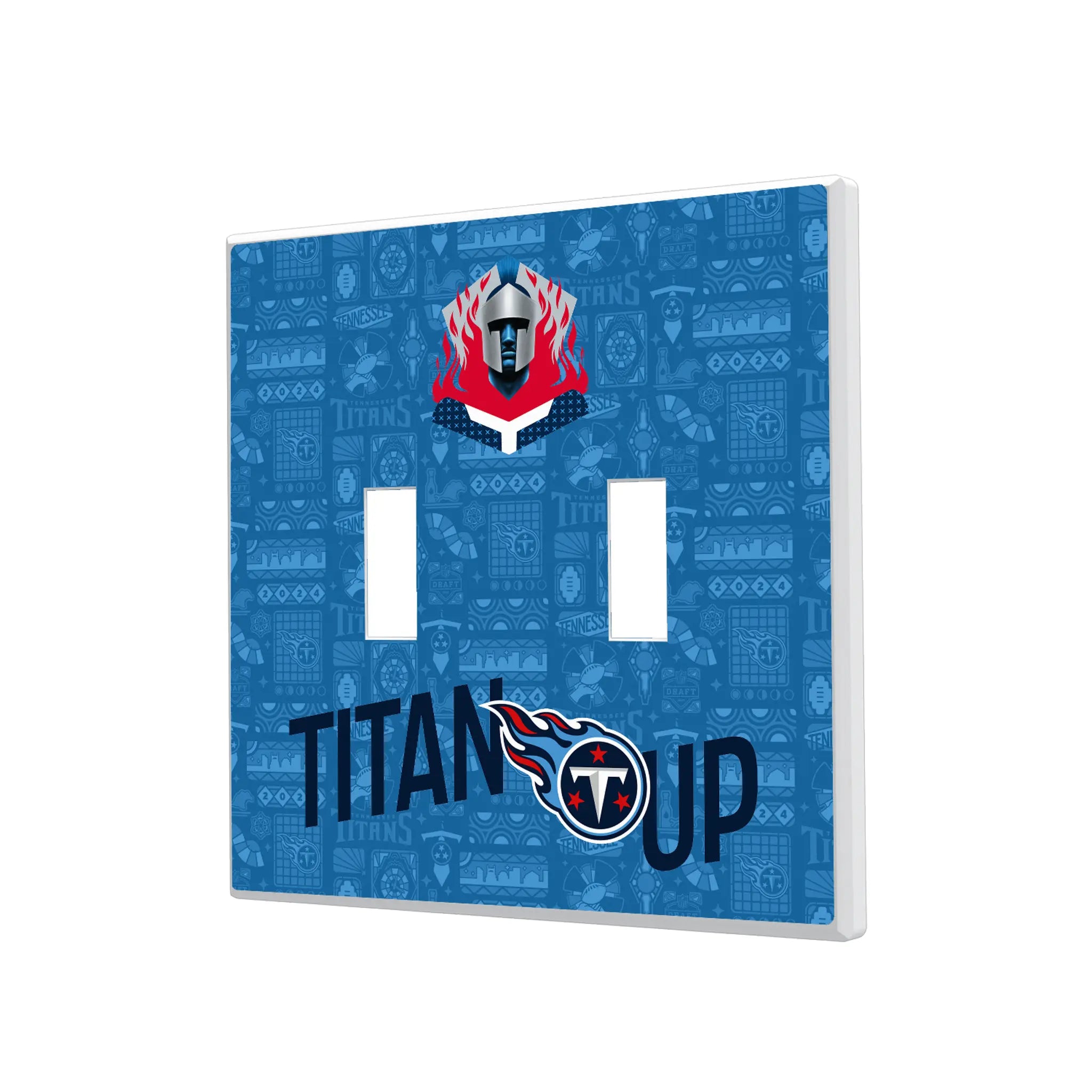 Tennessee Titans Deco Hidden-Screw Light Switch Plate#Style_Double Toggle