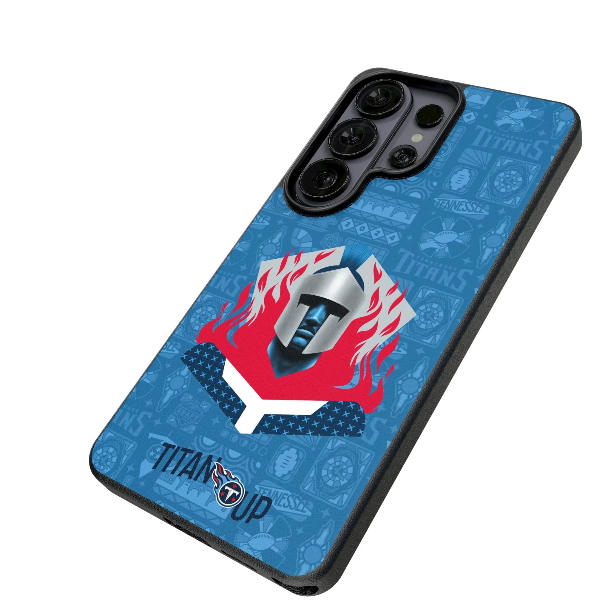 Tennessee Titans Deco Galaxy MagSafe Compatible Phone Case for Samsung Galaxy - Isometric View#Device_Galaxy S26 Ultra