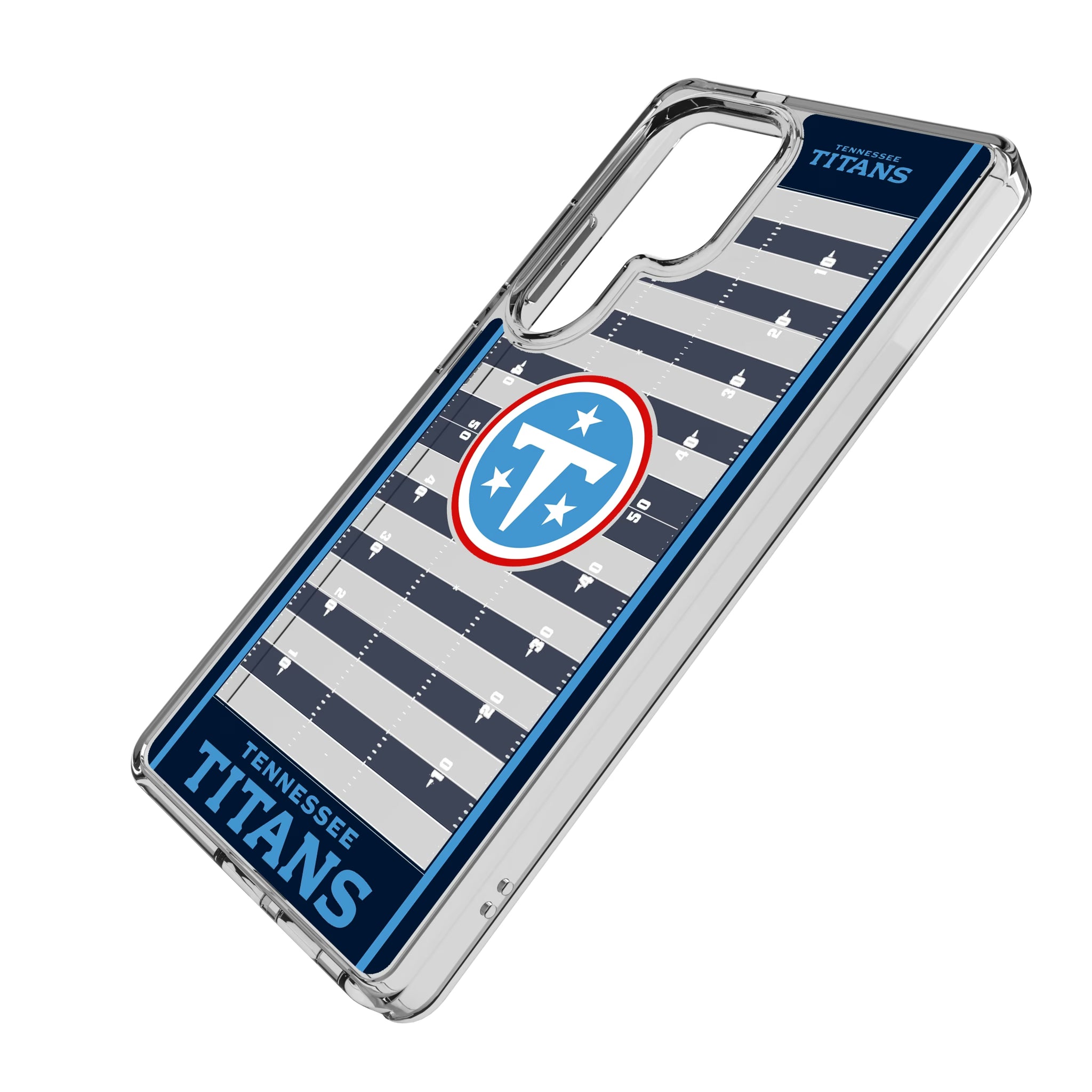 Tennessee Titans Field Galaxy Clear Phone Case for Samsung Galaxy - Isometric View
