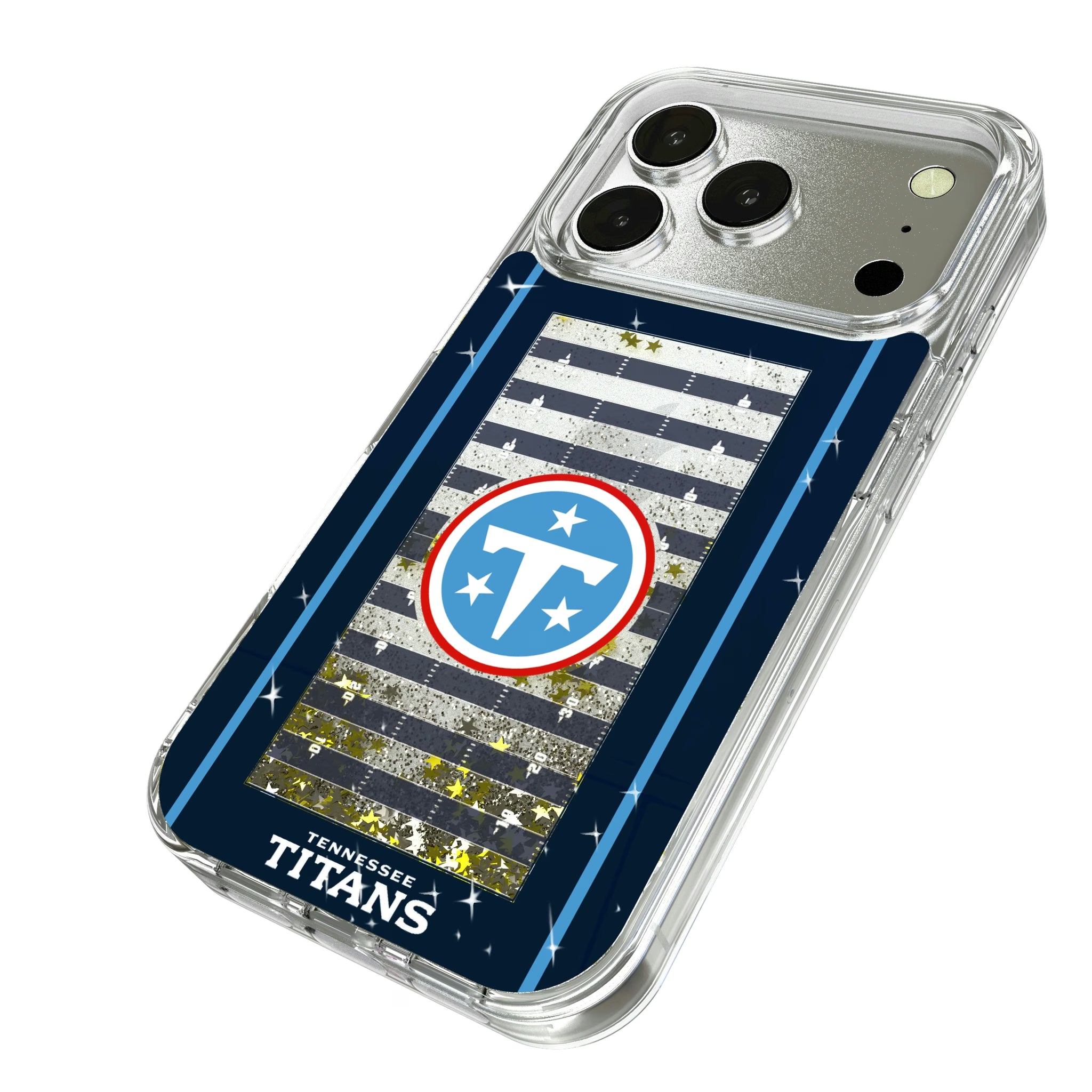 Tennessee Titans Field iPhone Glitter Phone Case for Apple iPhone - Isometric View