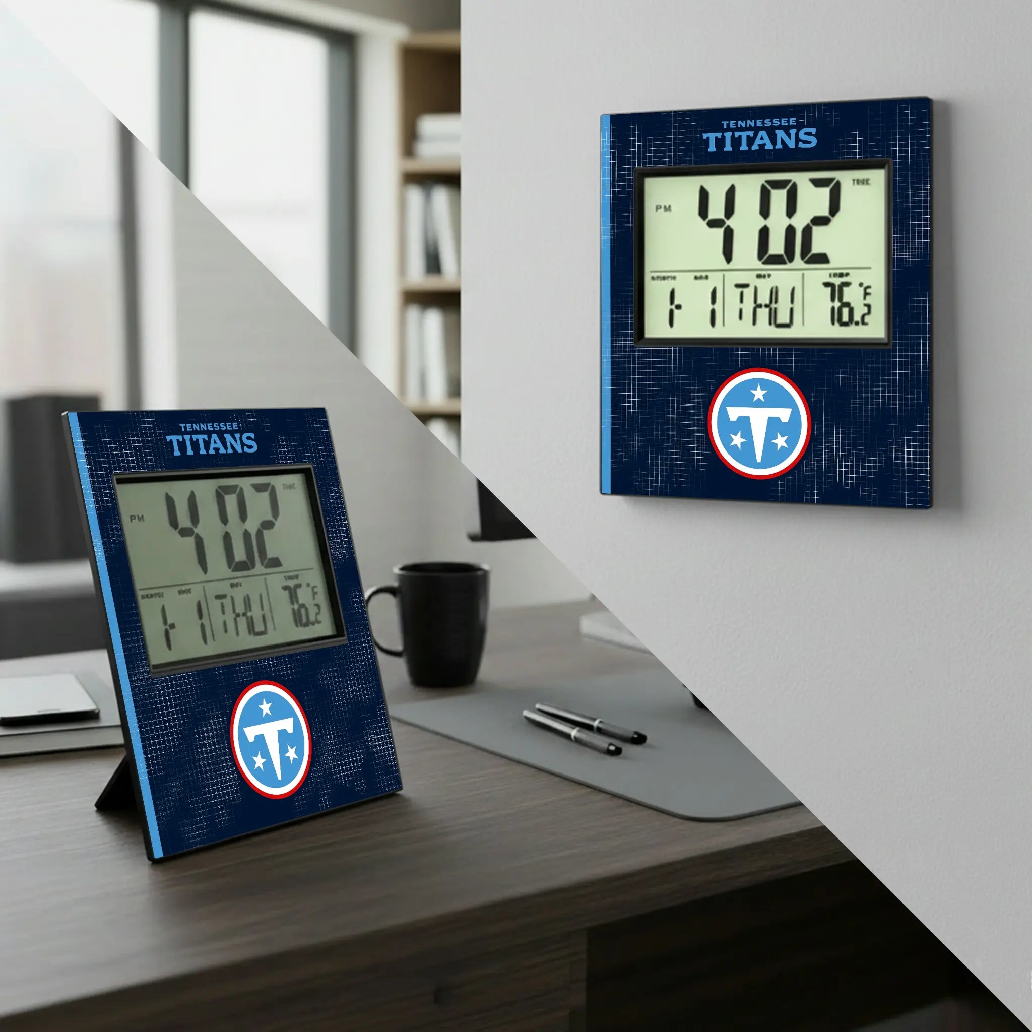 Tennessee Titans Hatch Wall Clock - Lifestyle