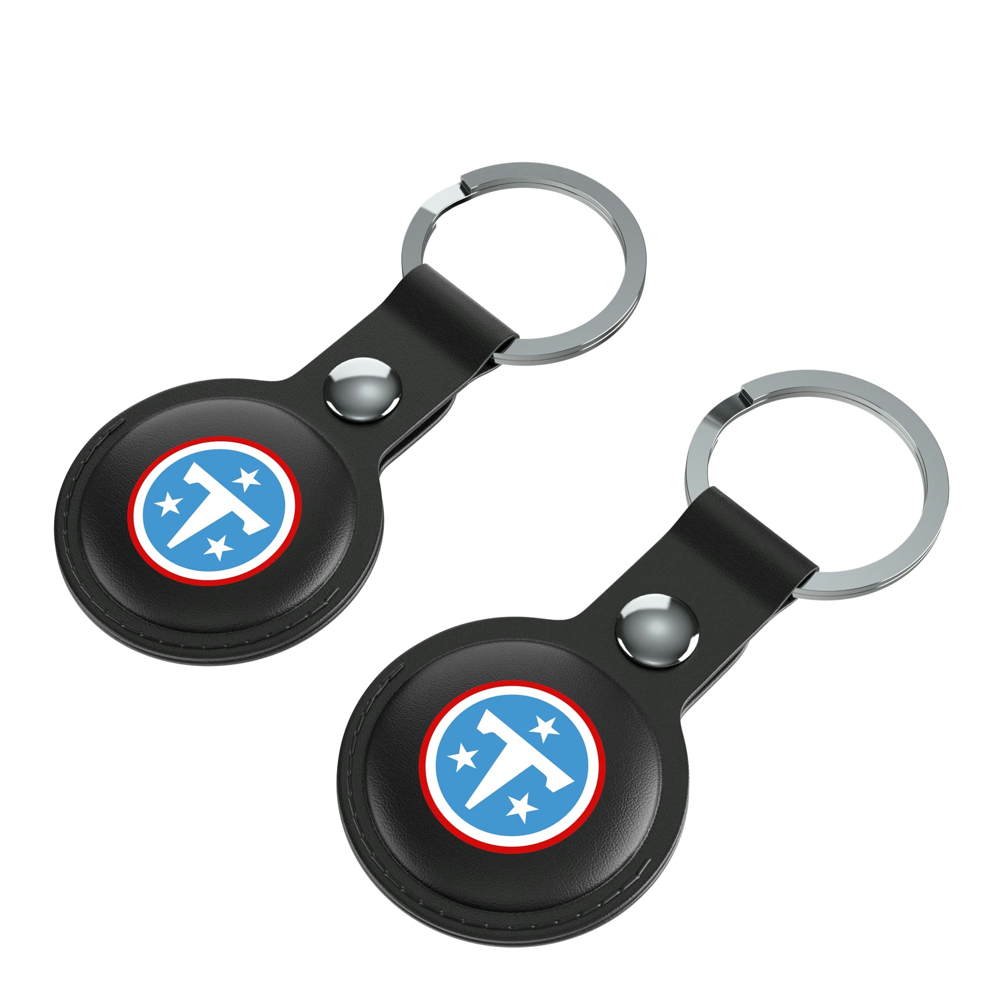 Tennessee Titans Insignia AirTag Black Airtag Holder 2-Pack - Isometric View