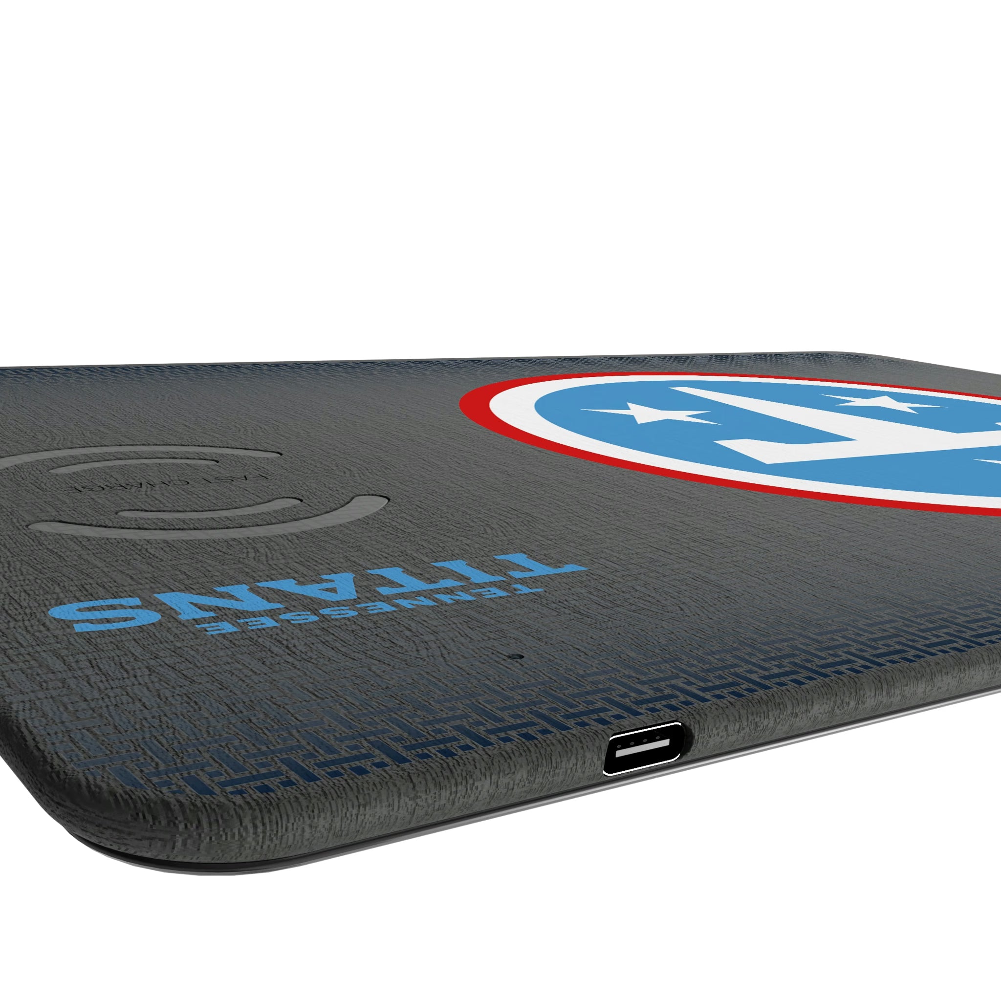 Tennessee Titans Linen 15-Watt Wireless Charger and Mouse Pad