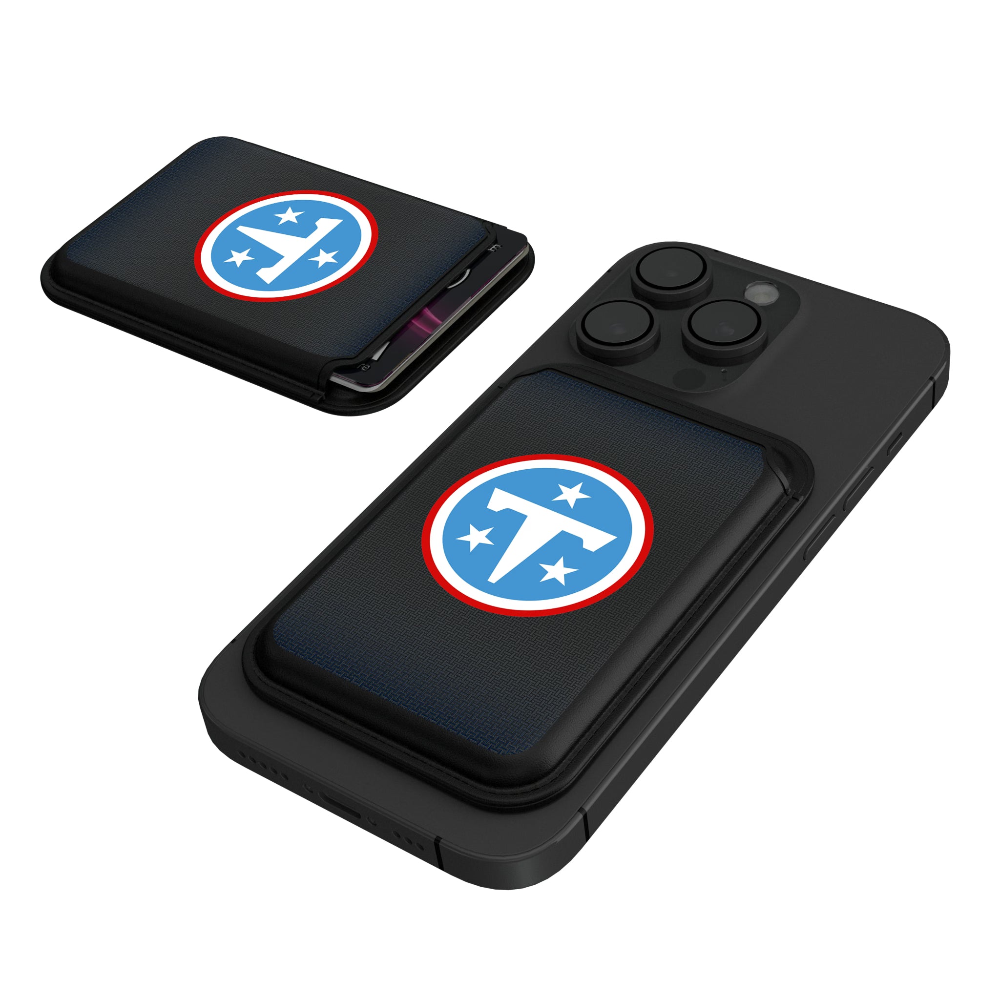 Tennessee Titans Linen Black Magnetic Credit Card Wallet