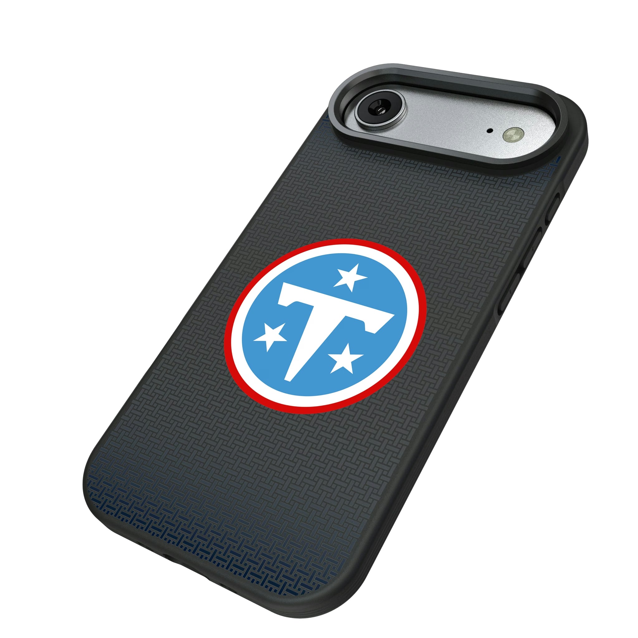 Tennessee Titans Linen iPhone Bump Phone Case for Apple iPhone - Isometric View#Device_iPhone Air
