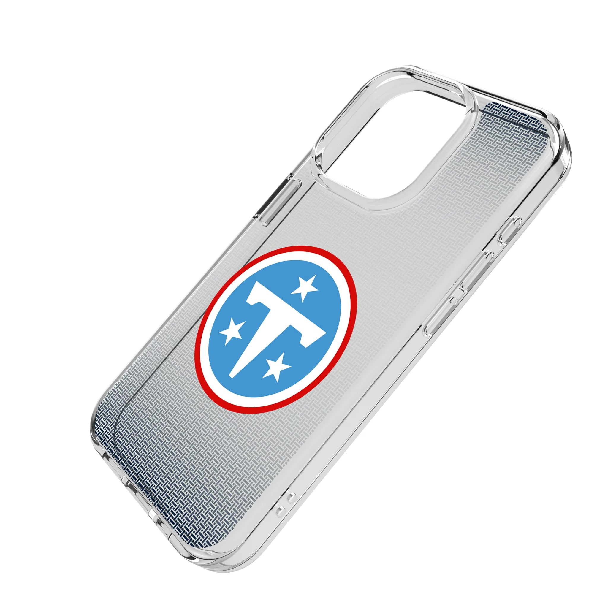 Tennessee Titans Linen iPhone Clear Phone Case for Apple iPhone - Isometric View