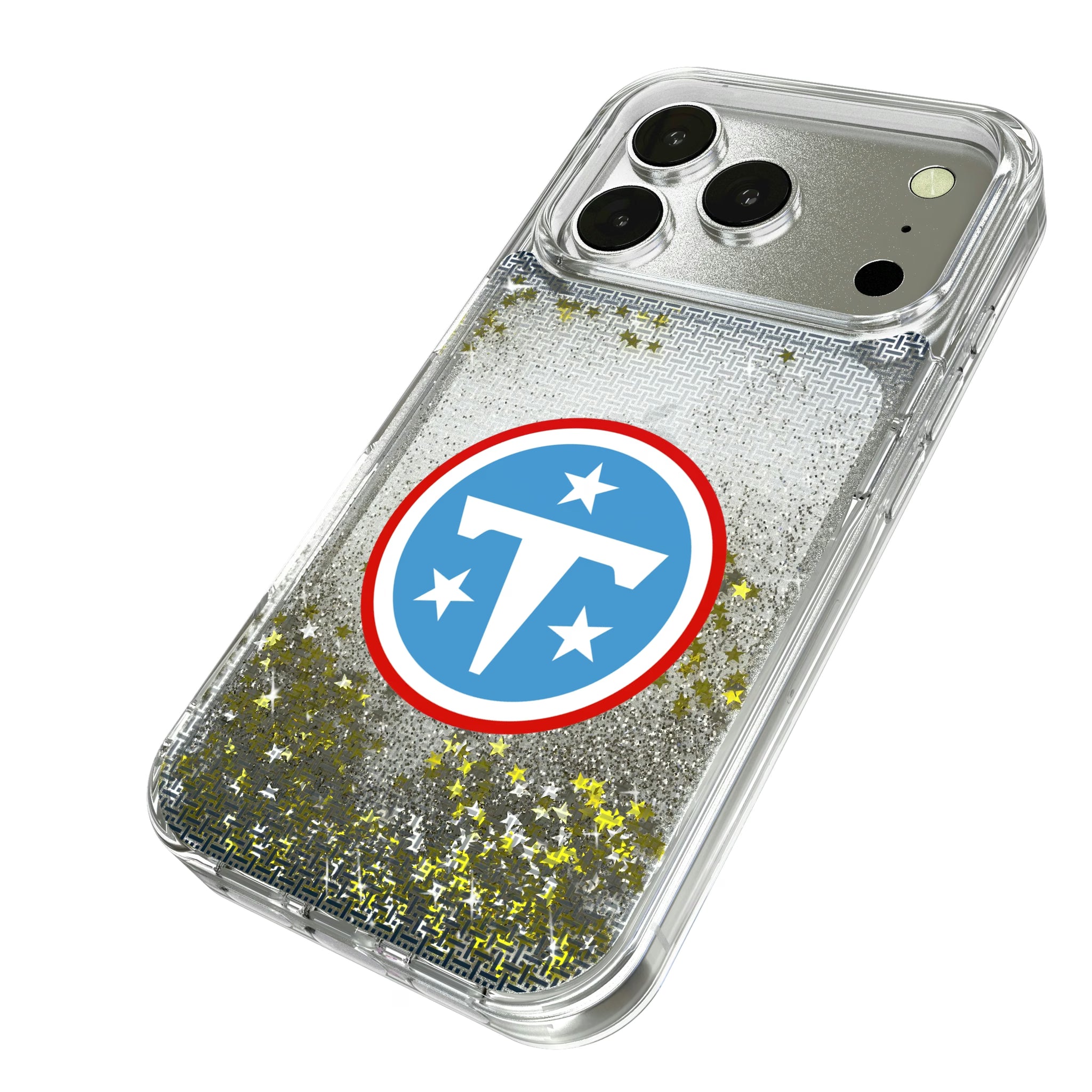 Tennessee Titans Linen iPhone Glitter Phone Case for Apple iPhone - Isometric View