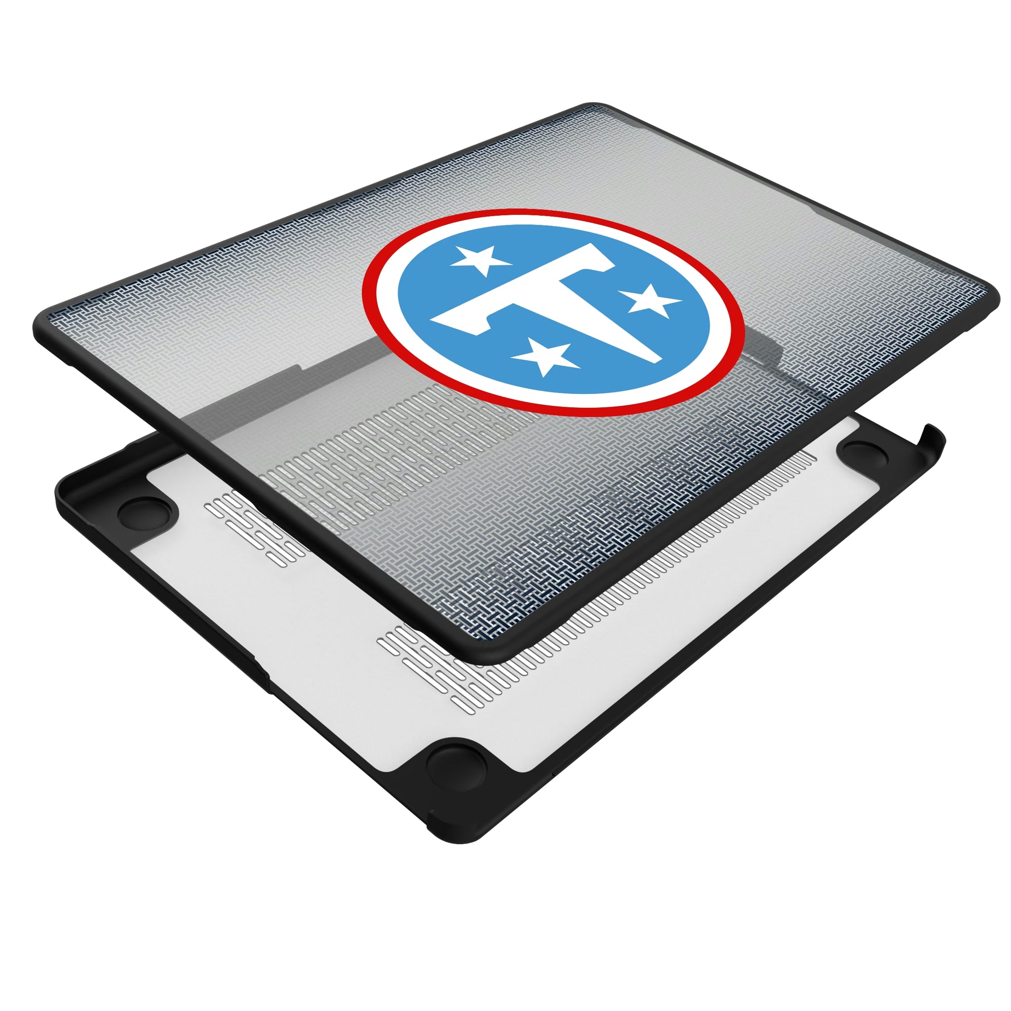 Tennessee Titans Linen MacBook Laptop Case for Apple MacBook - Isometric View#Device_MacBook Pro (14-inch, 2021) / MacBook Pro (14-inch, 2023) / MacBook Pro (14-inch, 2024)