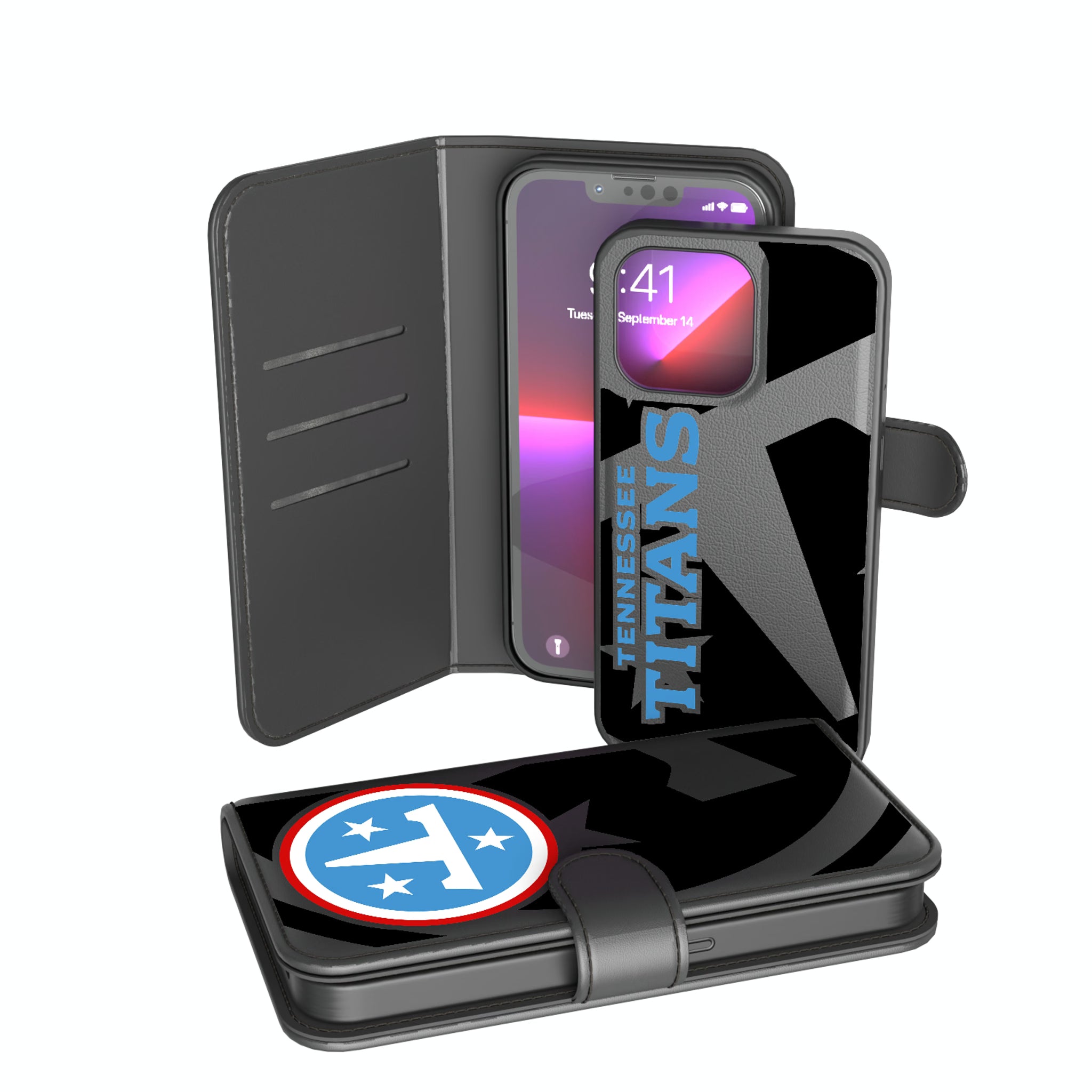 Tennessee Titans Monocolor Tilt iPhone Wallet Phone Case for Apple iPhone