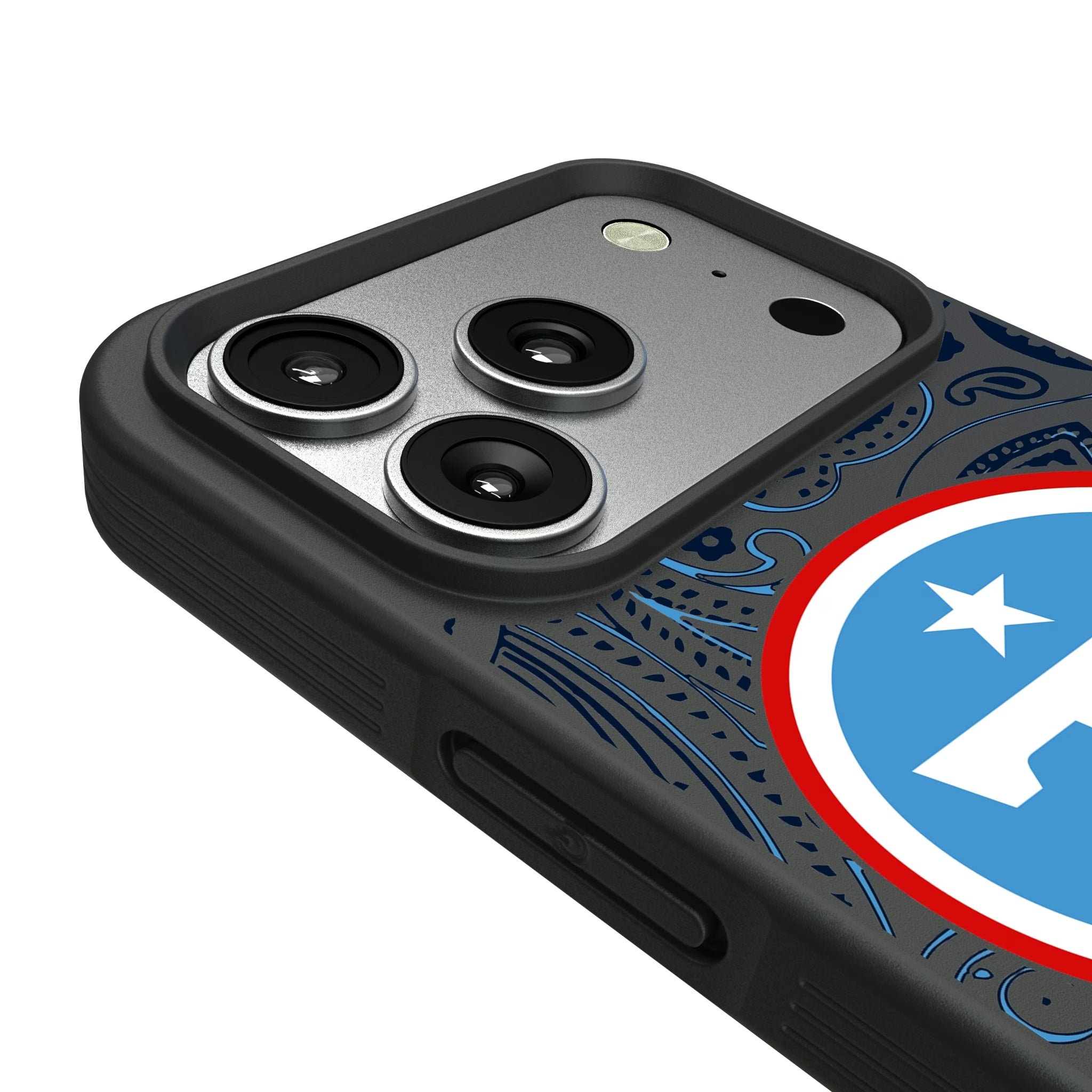 Tennessee Titans Paisley iPhone Bump Phone Case for Apple iPhone - Detail#Device_iPhone 17 Pro