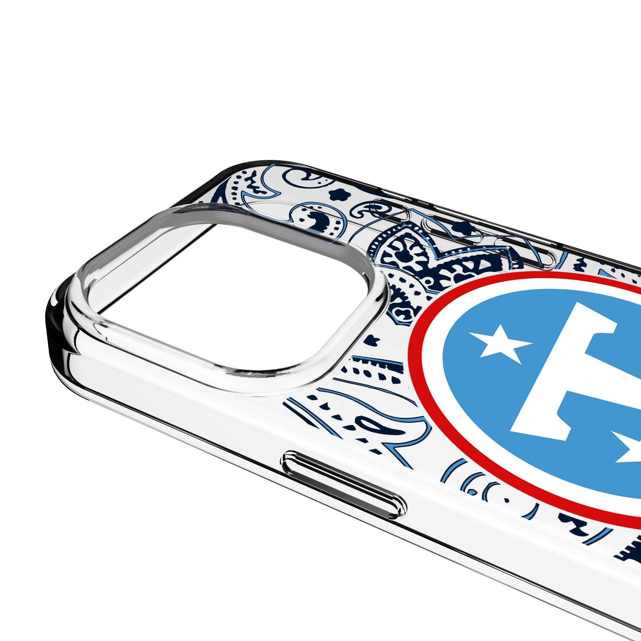 Tennessee Titans Paisley iPhone Clear Phone Case for Apple iPhone - Detail